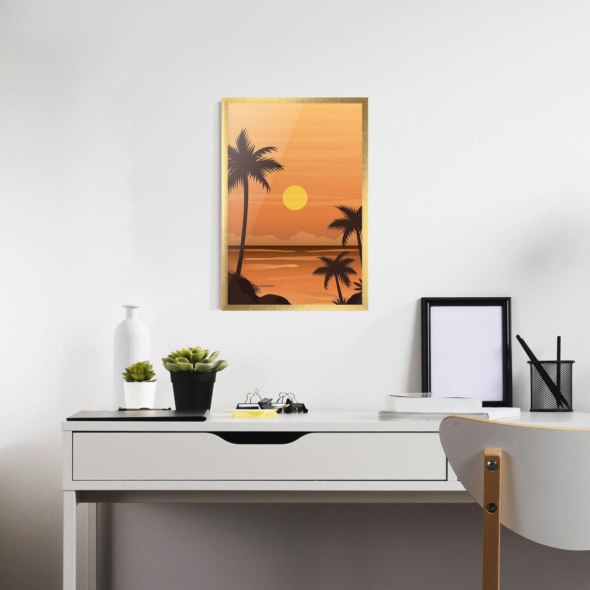 Poster Înrămat Sunset Beach 01 mockup 7