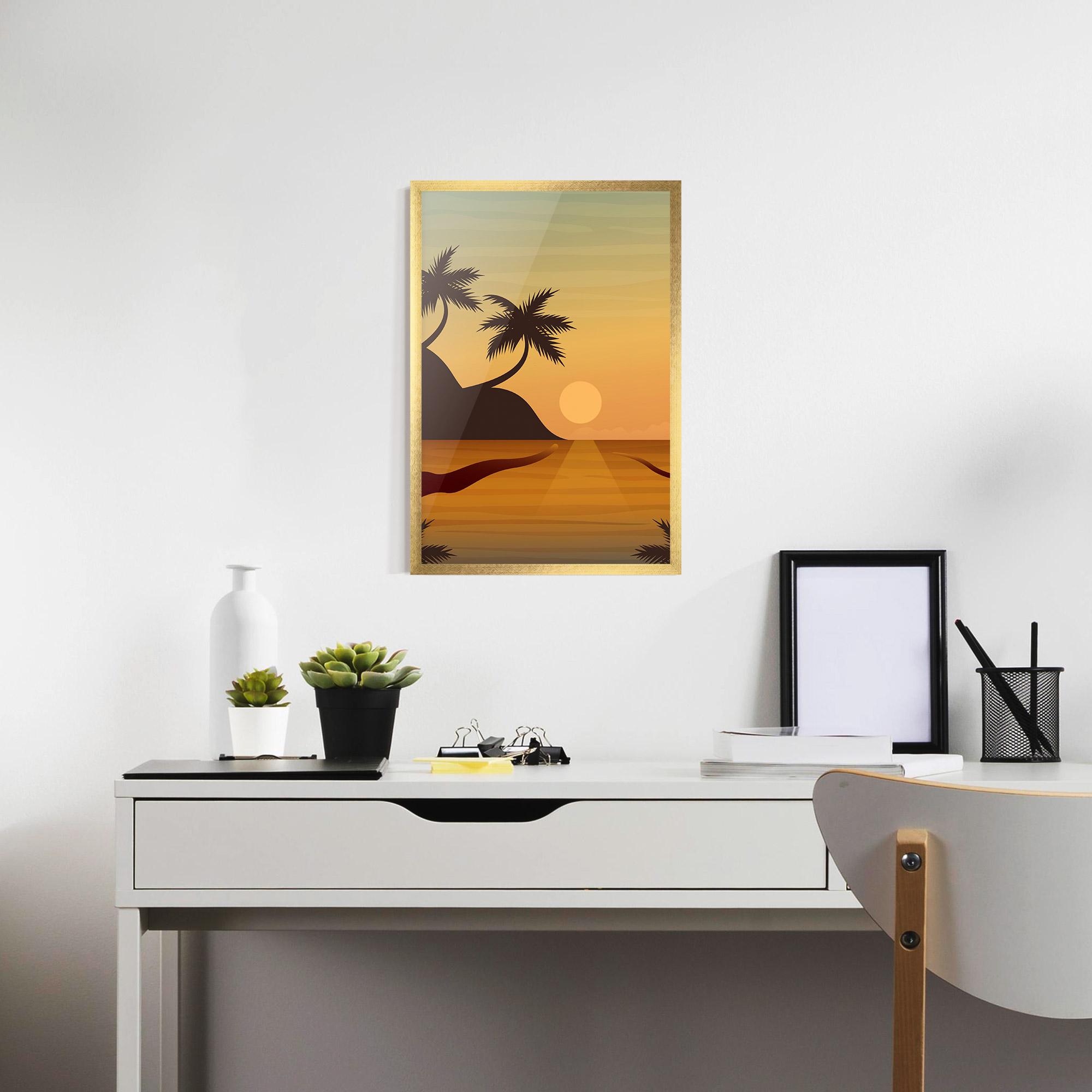 Poster Înrămat Sunset Beach 03 mockup 7