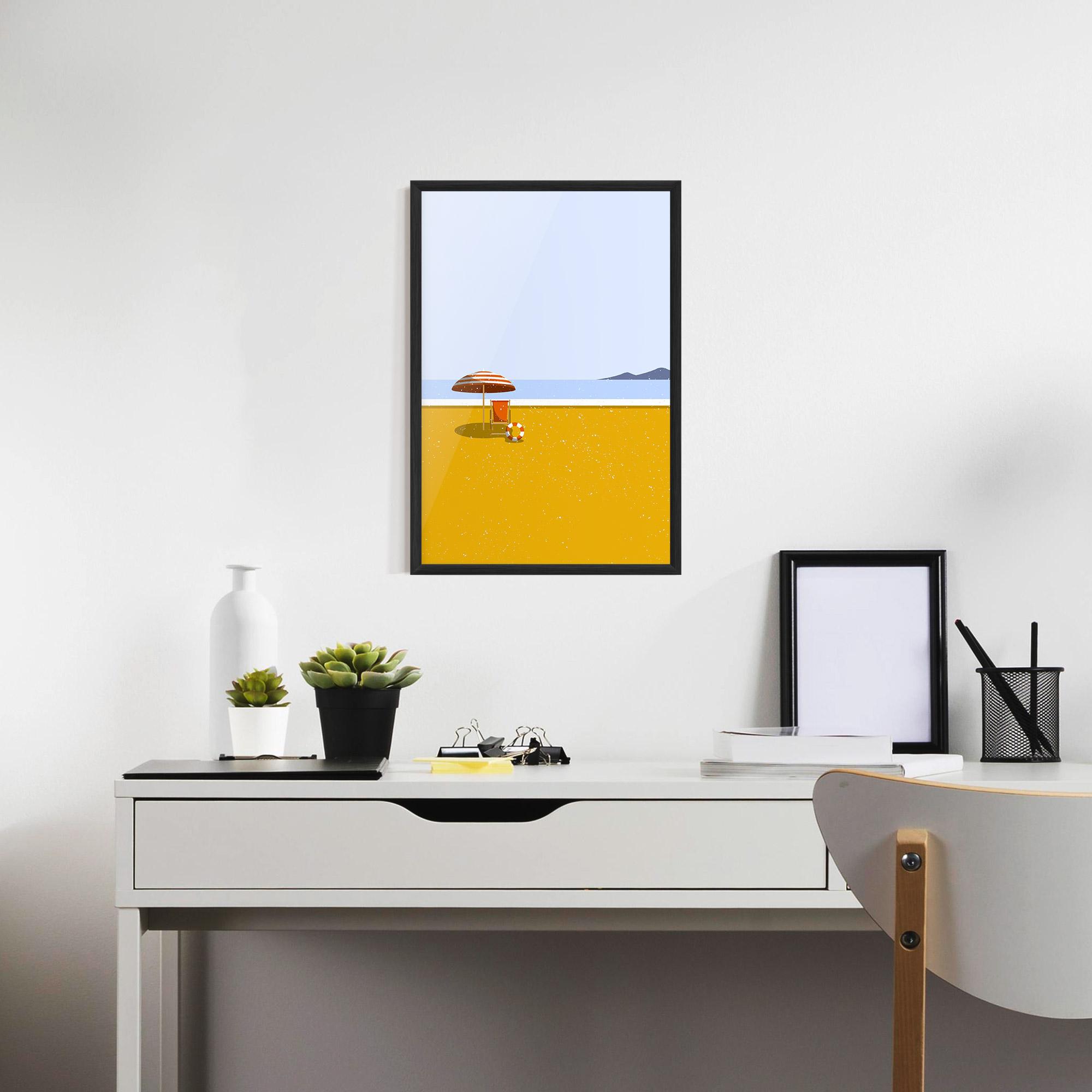 Poster Înrămat Yellow Beach mockup 7