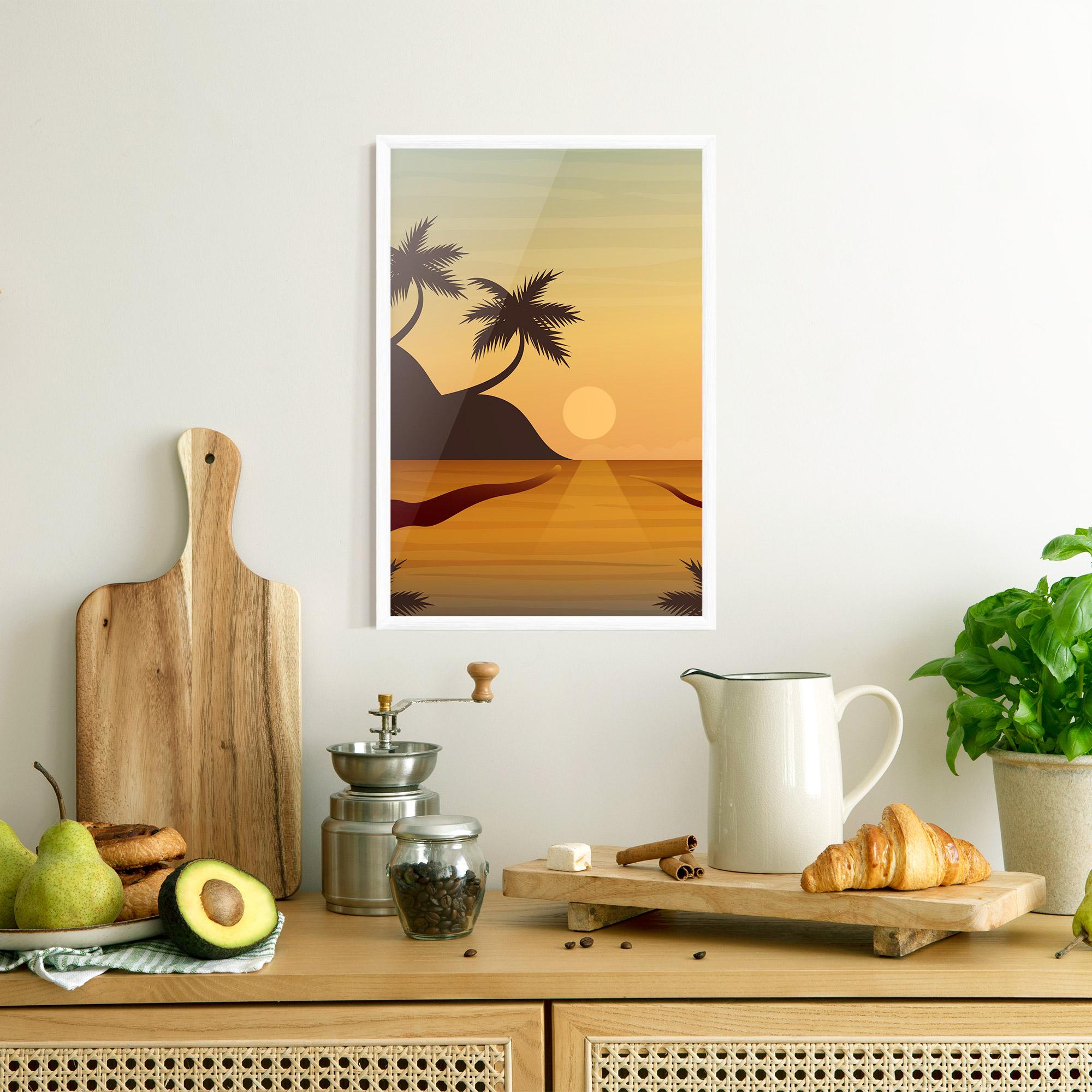 Poster Înrămat Sunset Beach 03 mockup 8
