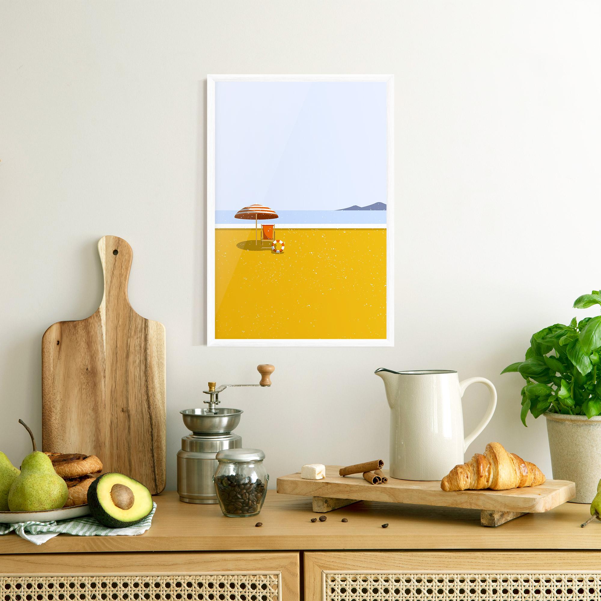 Poster Înrămat Yellow Beach mockup 8