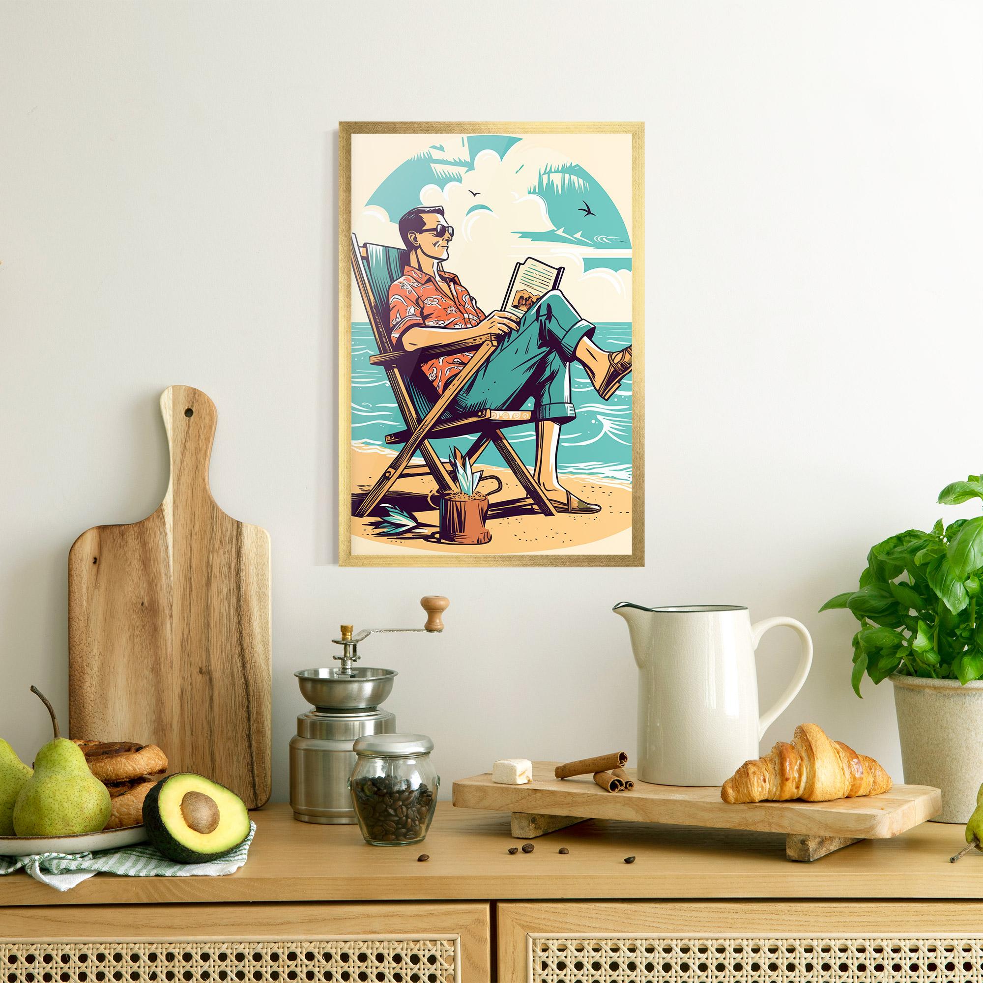 Poster Înrămat Beach Relax mockup 8