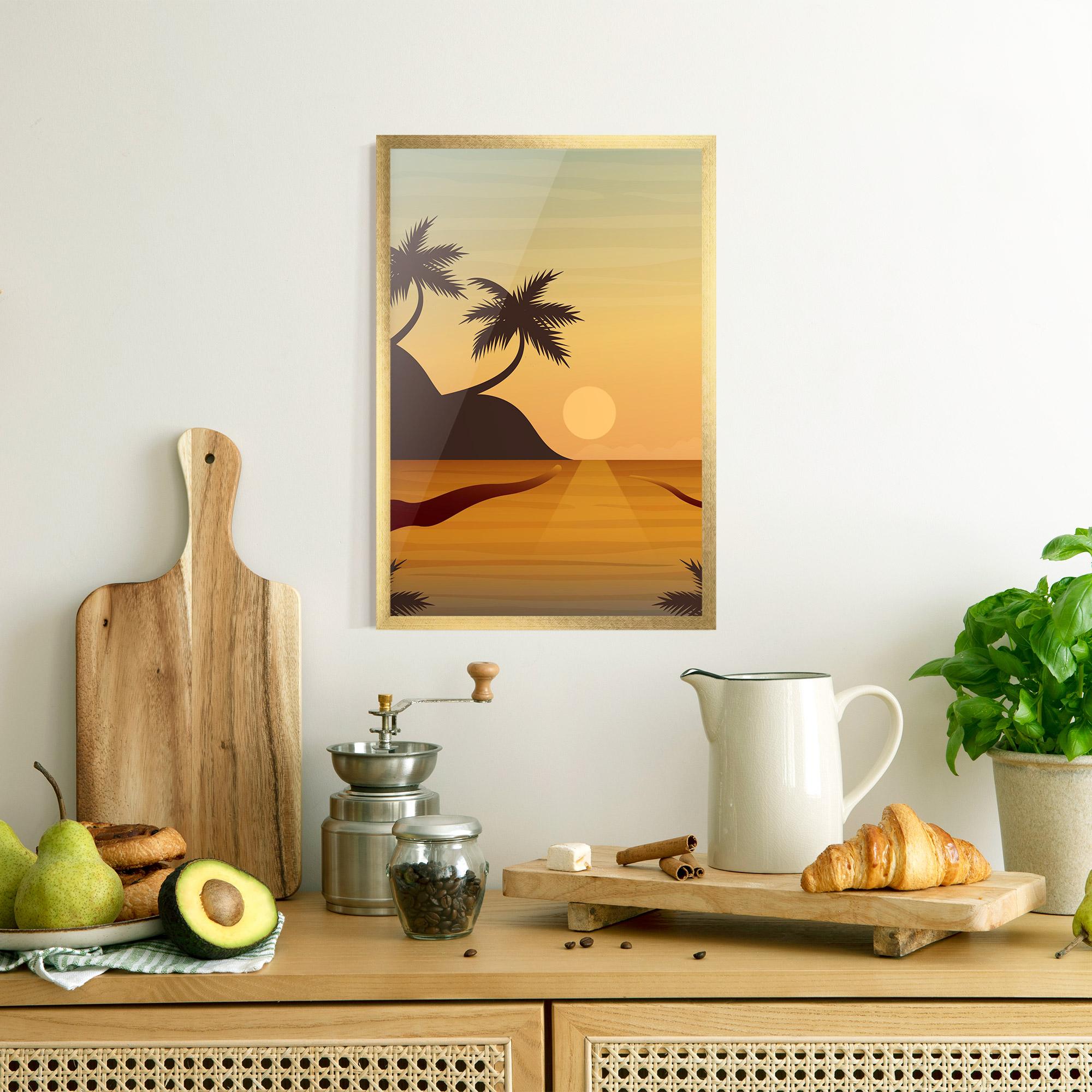 Poster Înrămat Sunset Beach 03 mockup 8