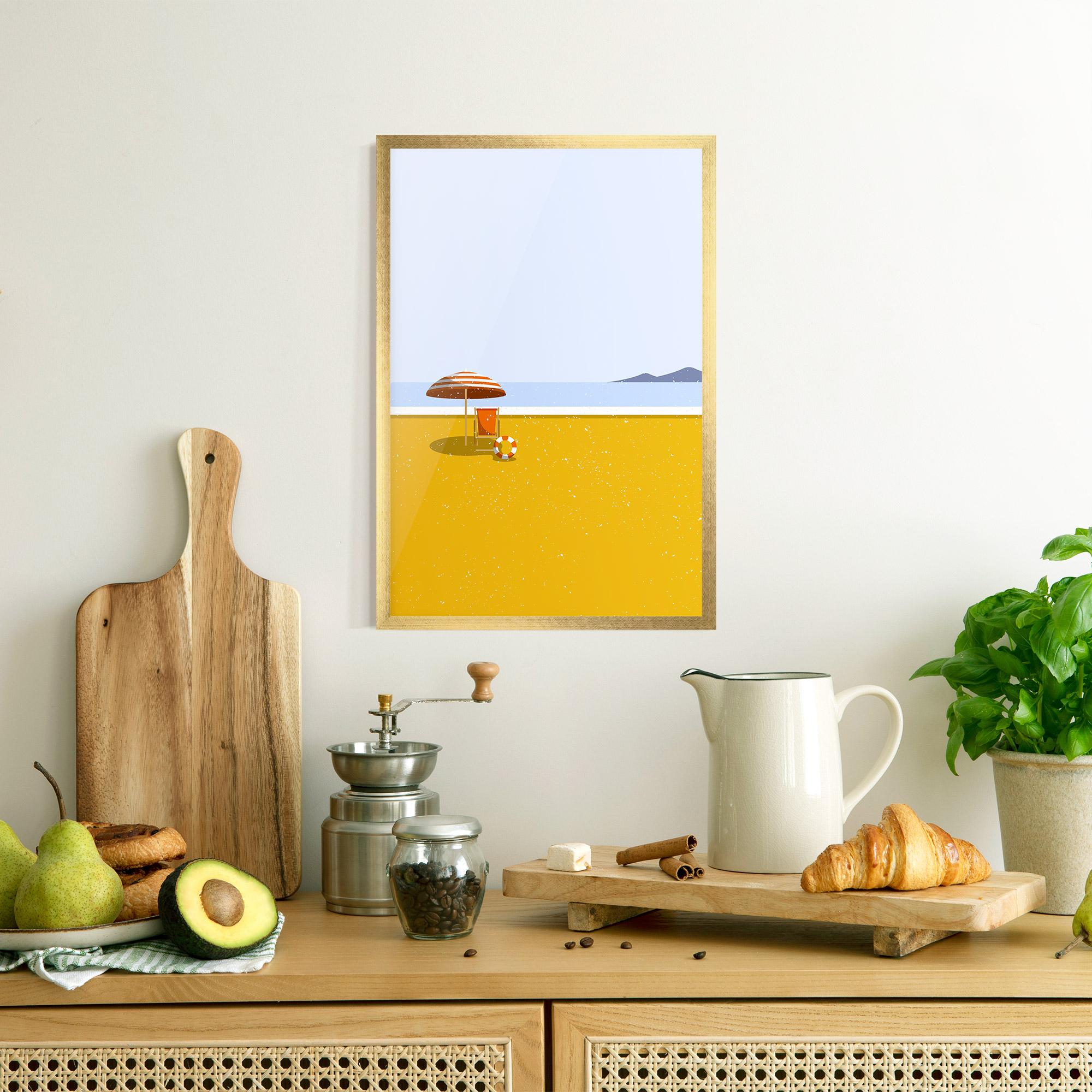 Poster Înrămat Yellow Beach mockup 8