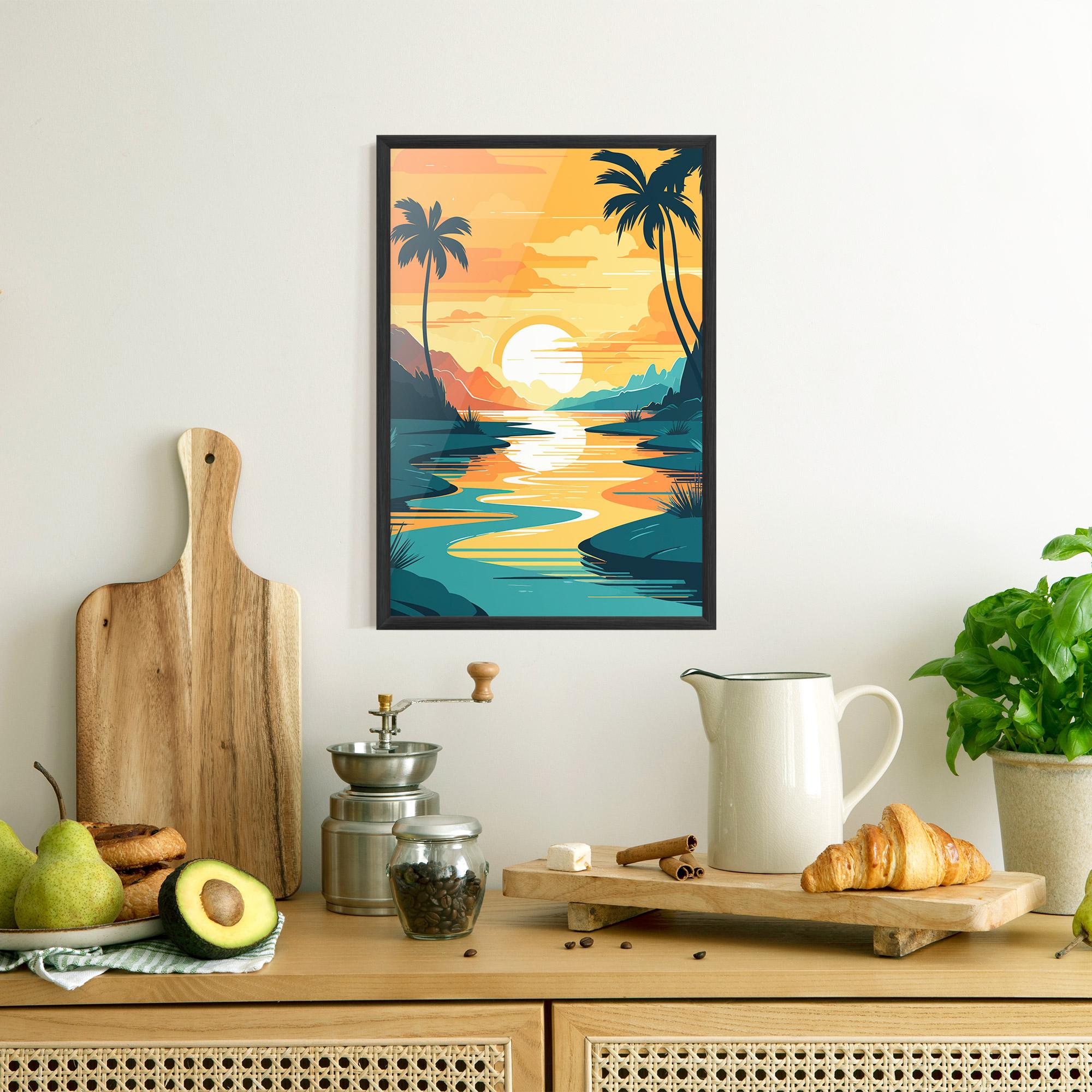 Poster Înrămat Beach Water mockup 8
