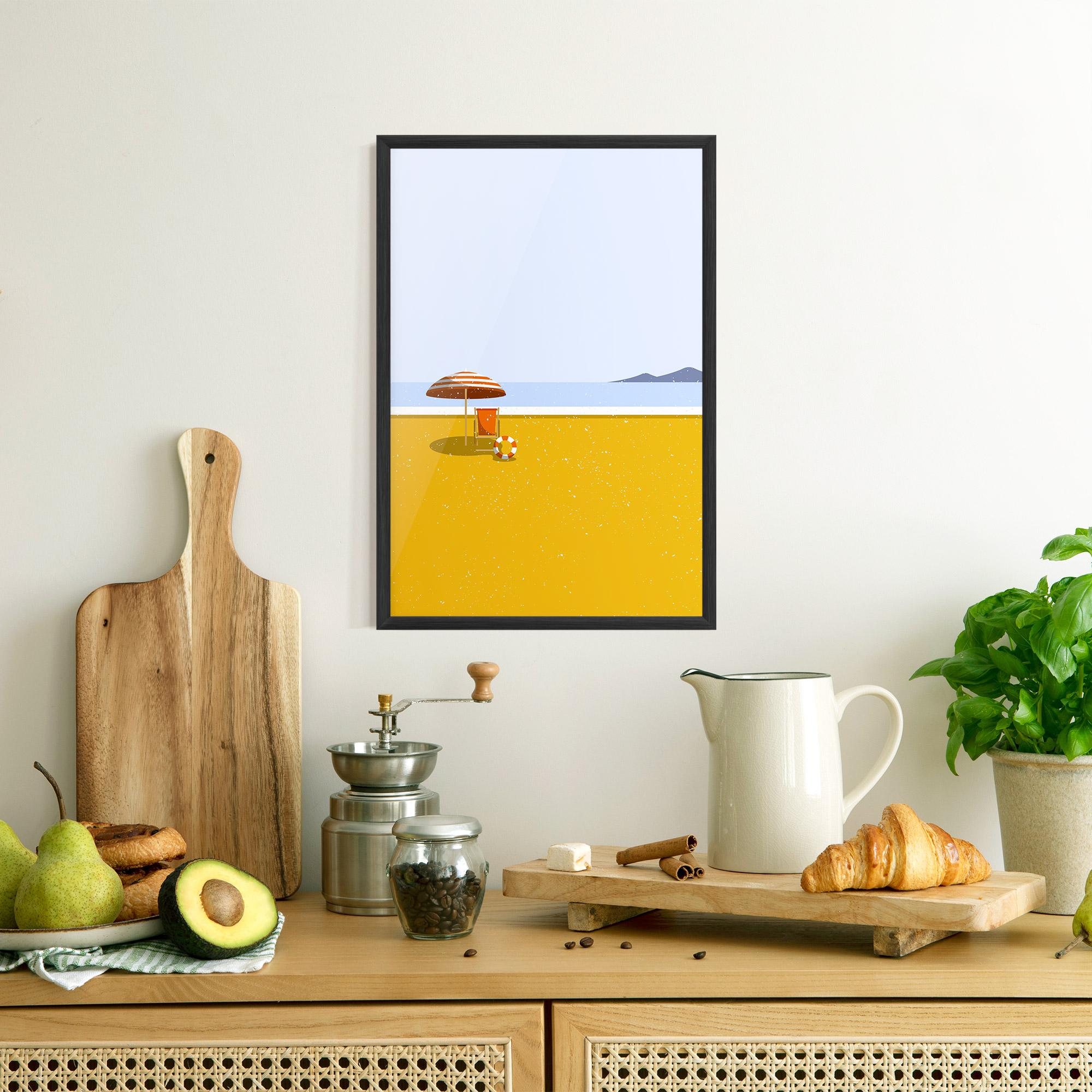 Poster Înrămat Yellow Beach mockup 8