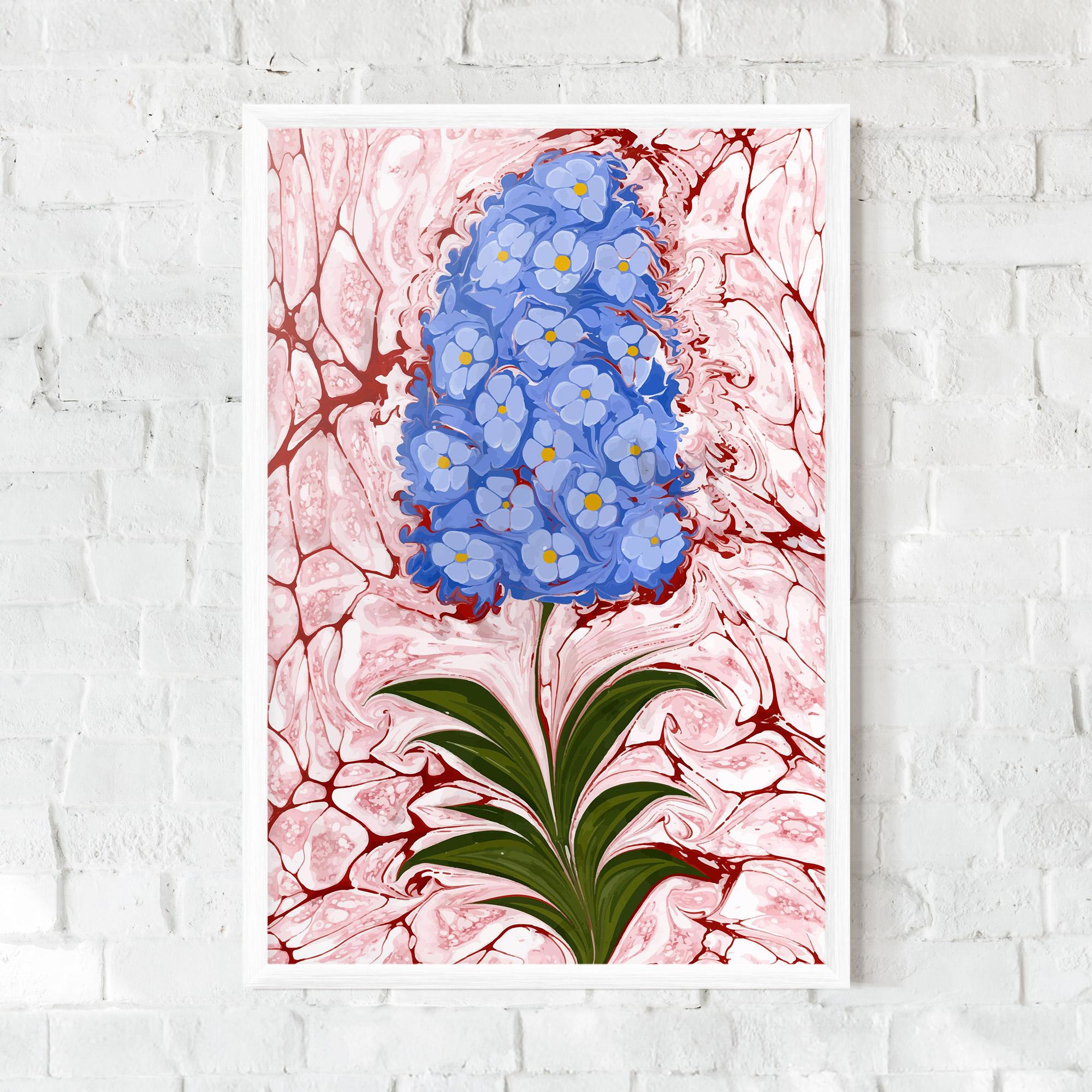 Poster Înrămat Blue Spring Flower mockup 0
