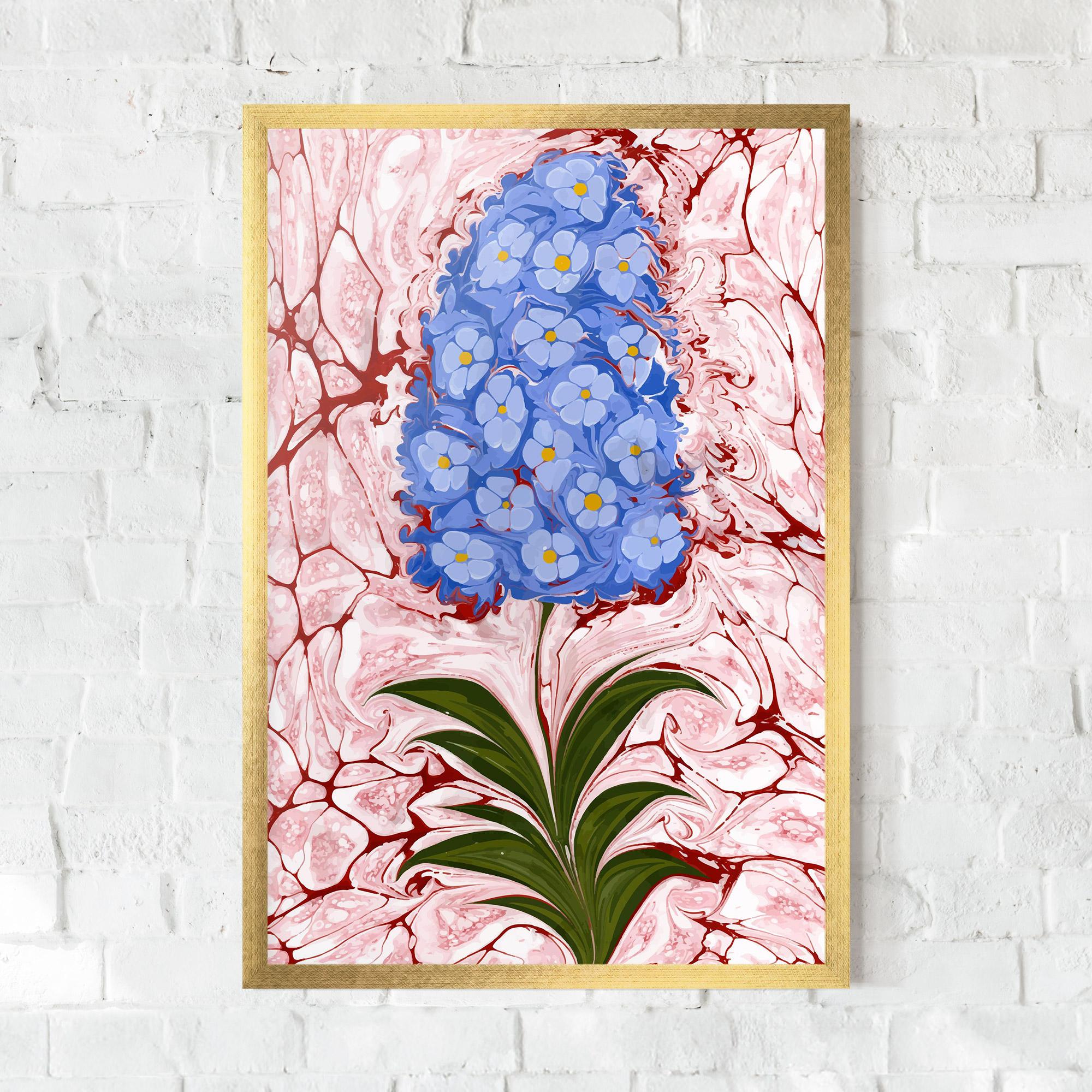 Poster Înrămat Blue Spring Flower mockup 0