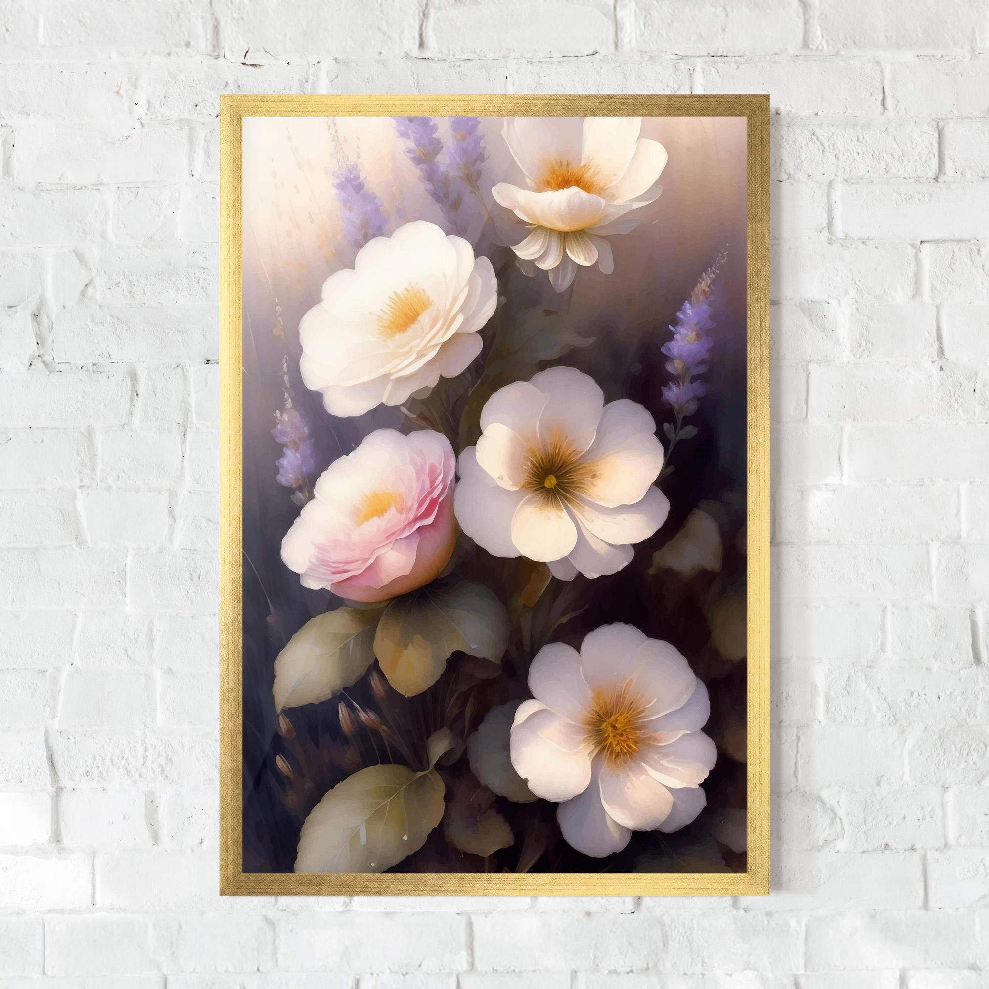 Poster Înrămat Cream Flower Spring mockup 0