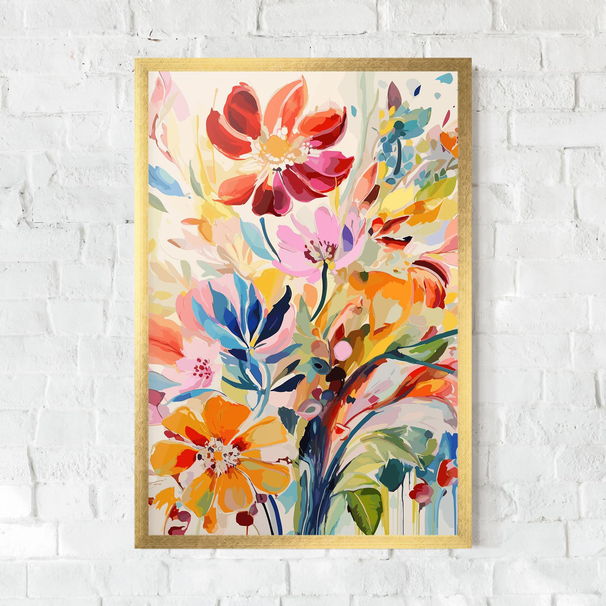 Poster Înrămat Red Orange Spring mockup 0