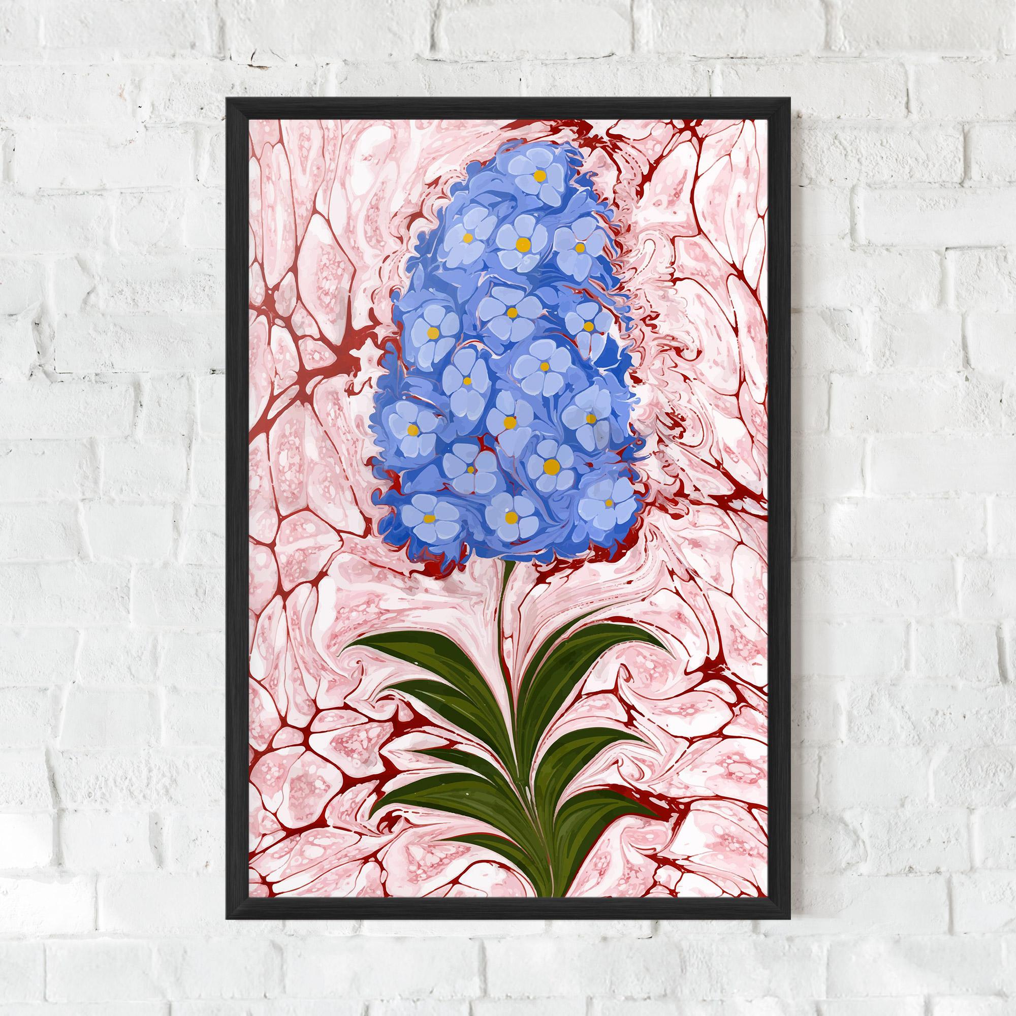Poster Înrămat Blue Spring Flower mockup 0