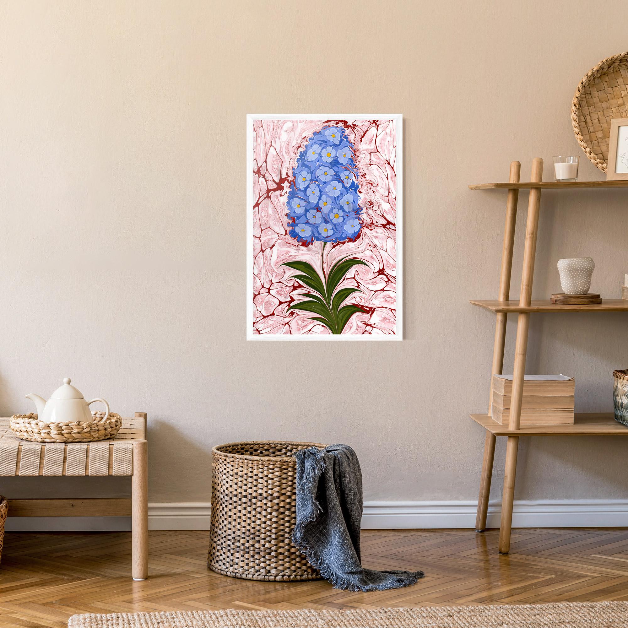 Poster Înrămat Blue Spring Flower mockup 9