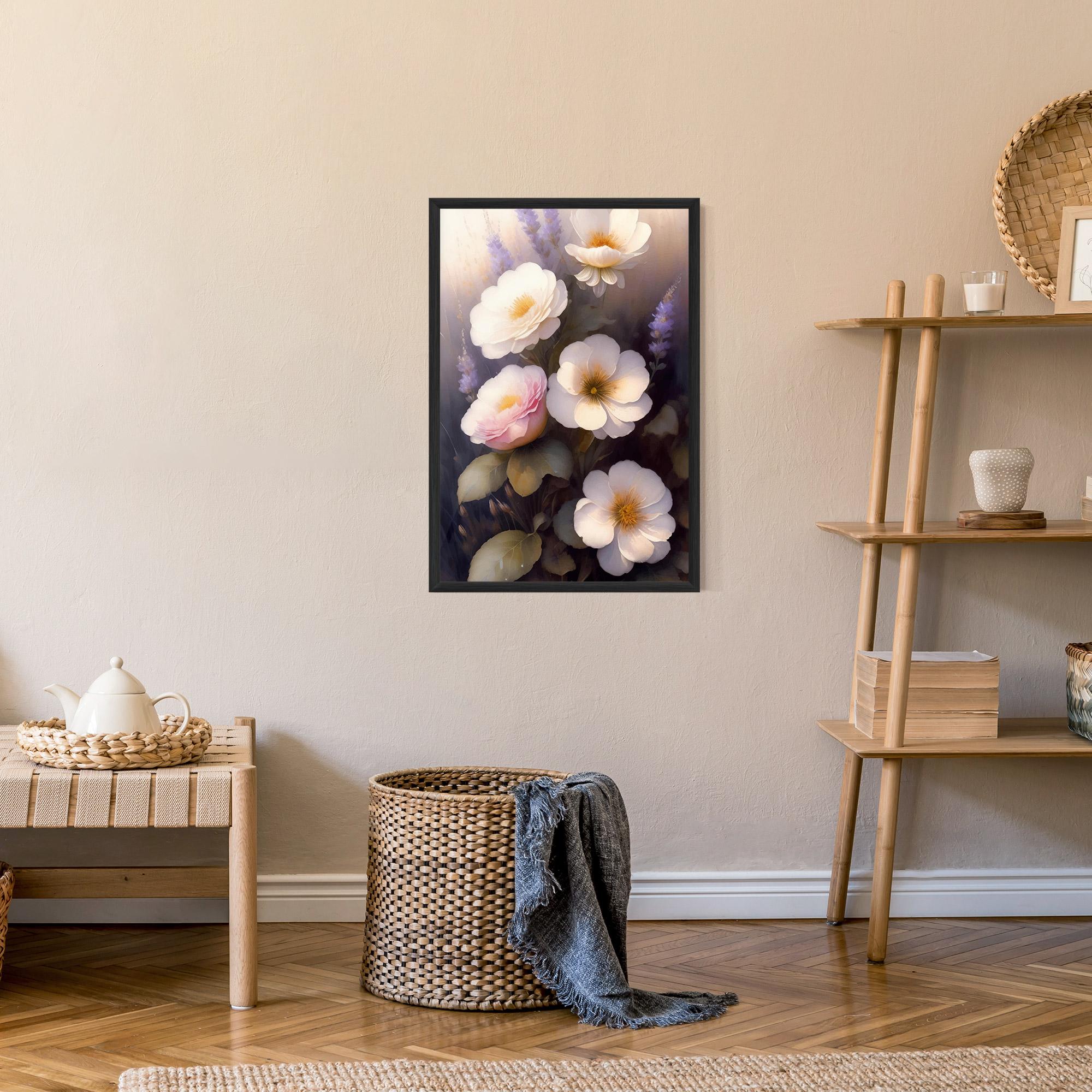 Poster Înrămat Cream Flower Spring mockup 9