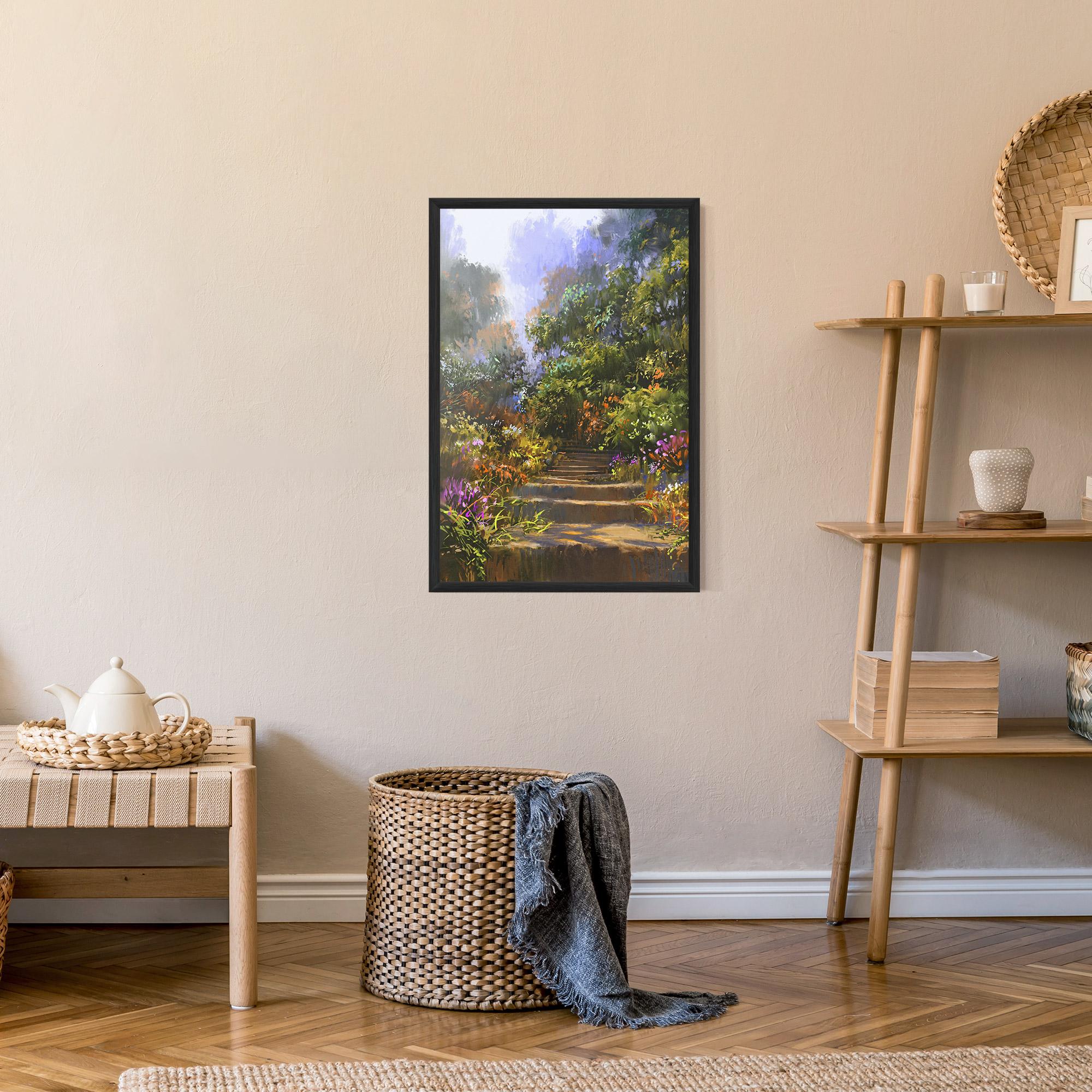 Poster Înrămat Spring Staircase Painting mockup 9