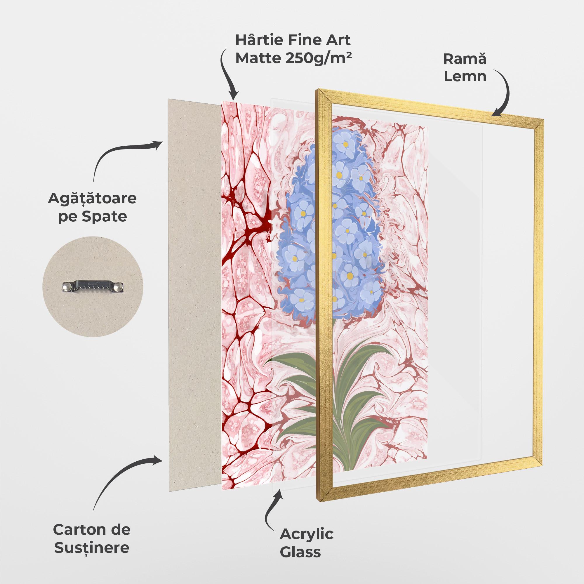 Poster Înrămat Blue Spring Flower mockup 1