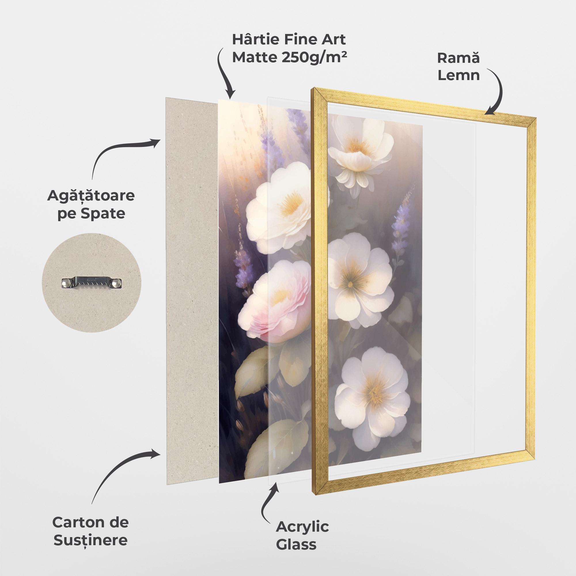 Poster Înrămat Cream Flower Spring mockup 1