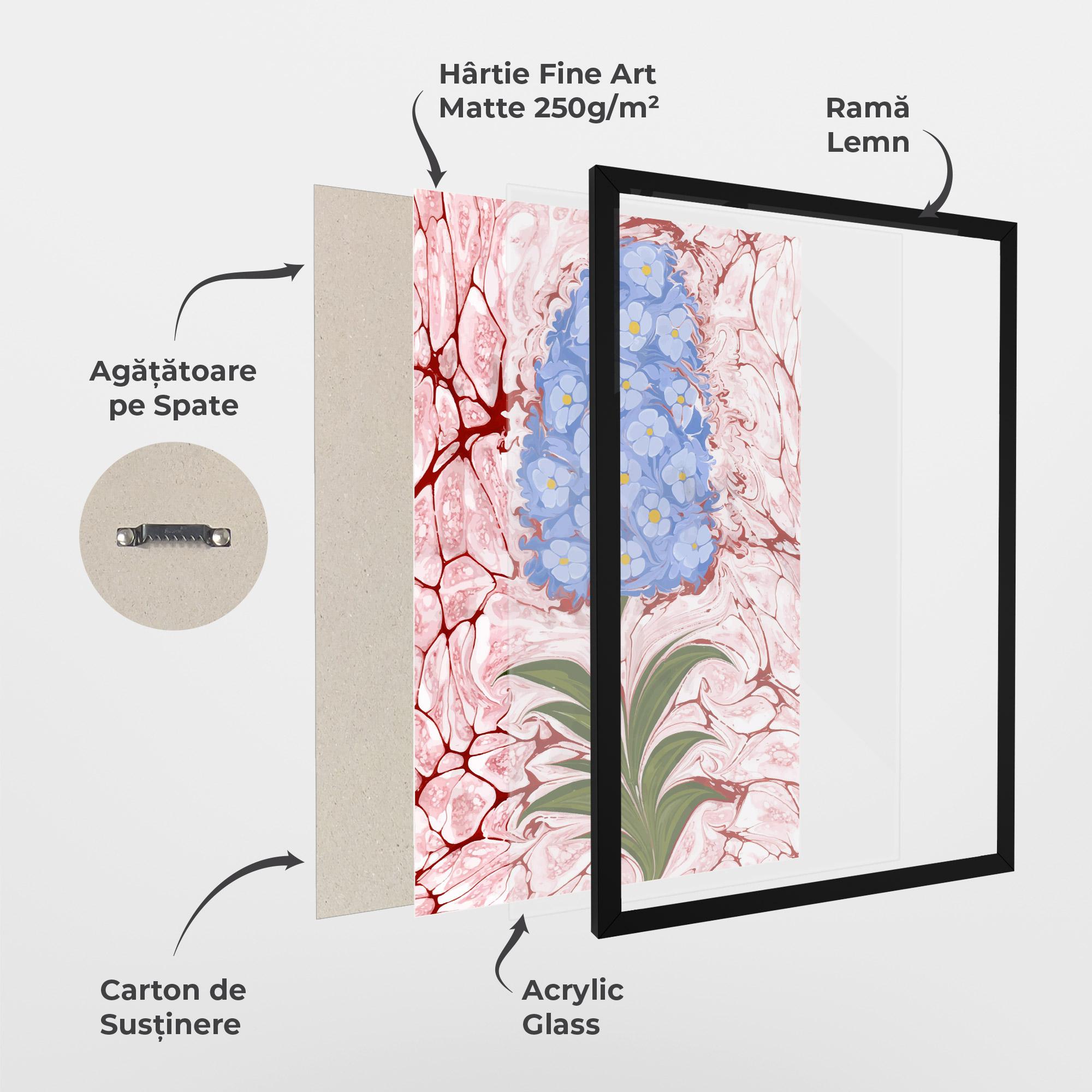 Poster Înrămat Blue Spring Flower mockup 1