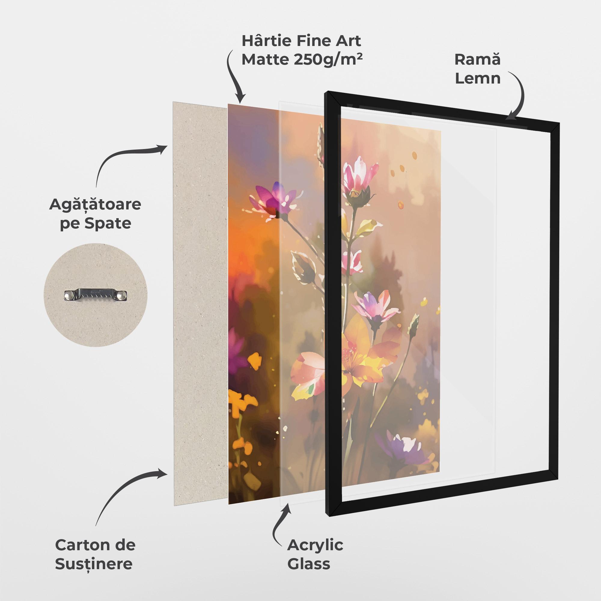 Poster Înrămat Orange Pink Spring mockup 1