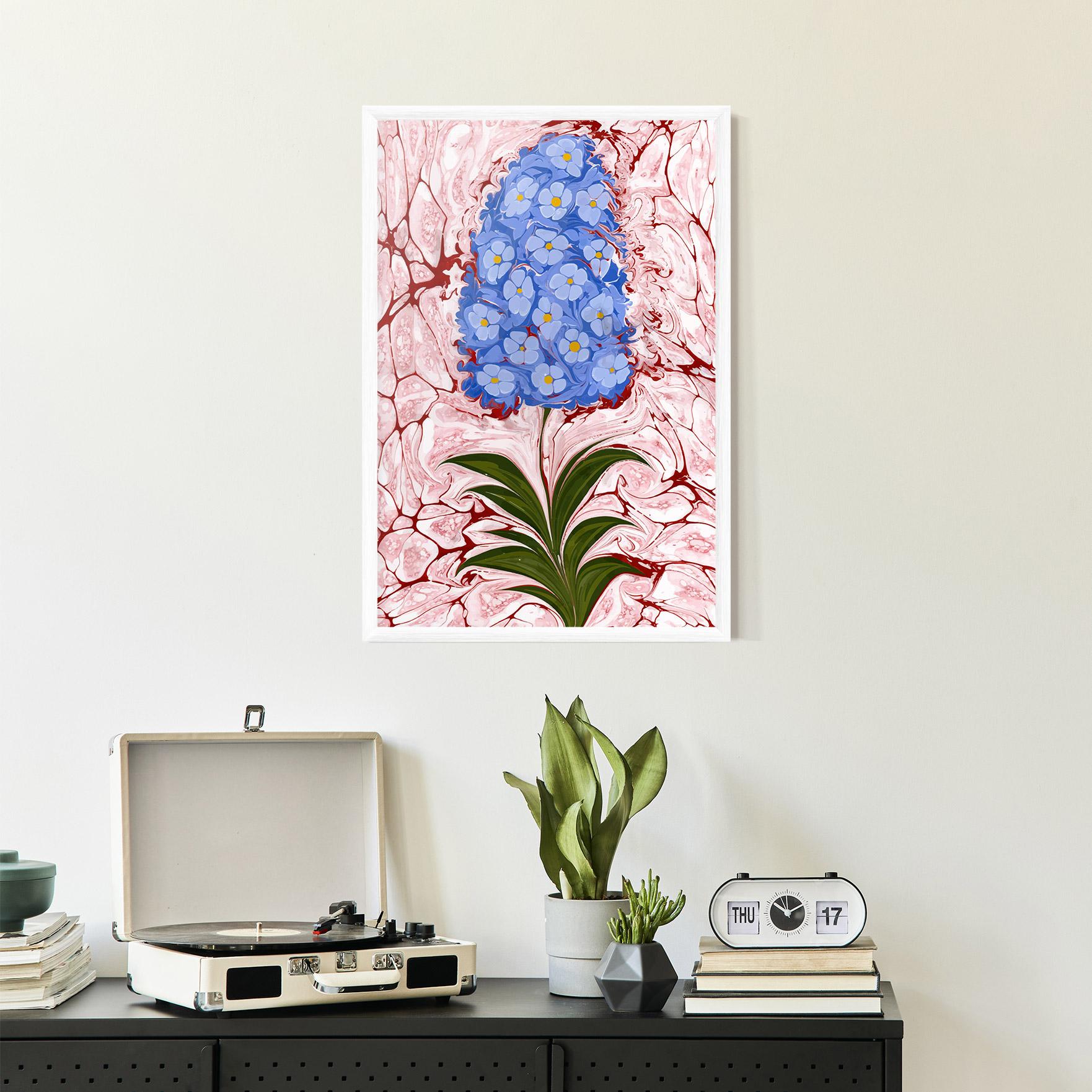 Poster Înrămat Blue Spring Flower mockup 2