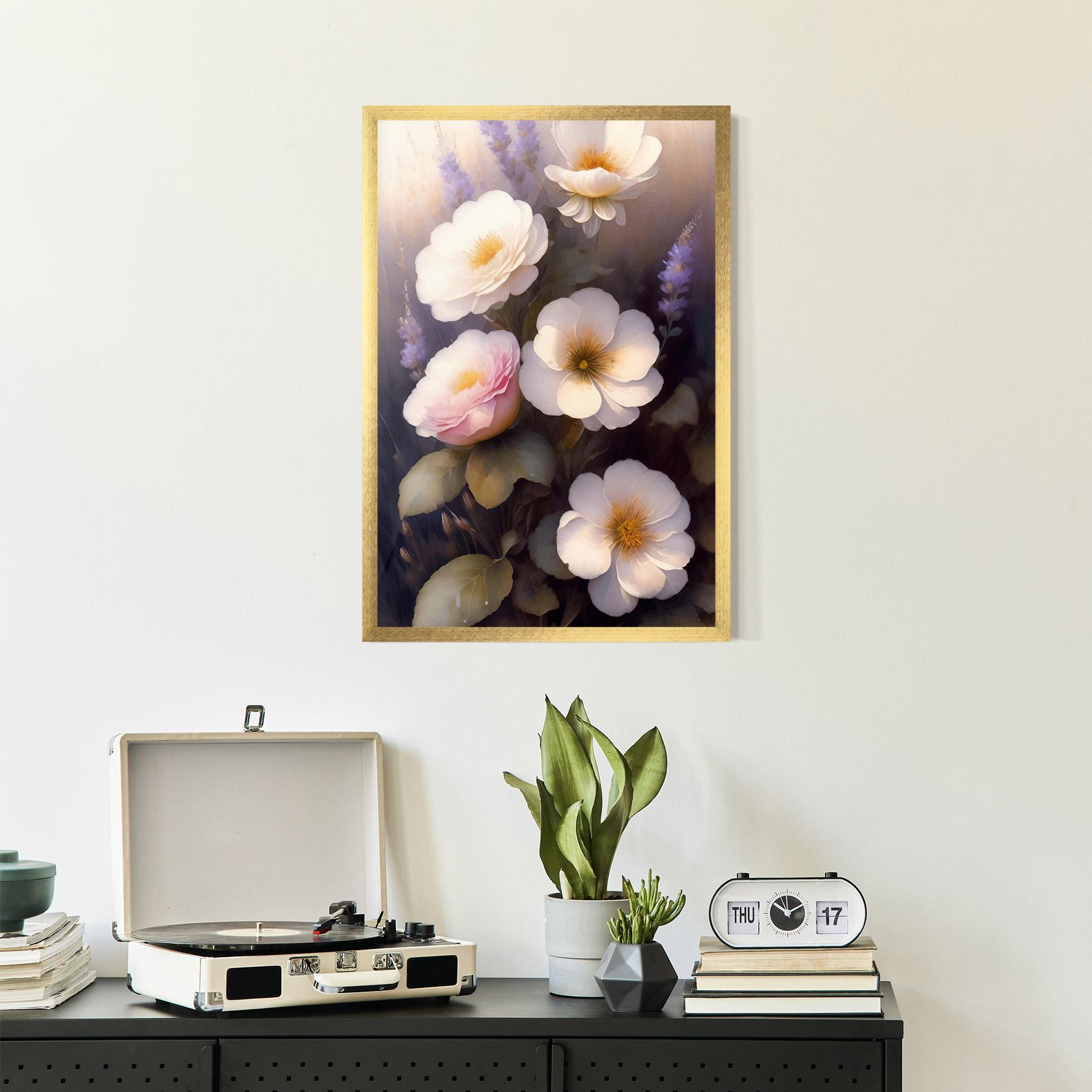 Poster Înrămat Cream Flower Spring mockup 2