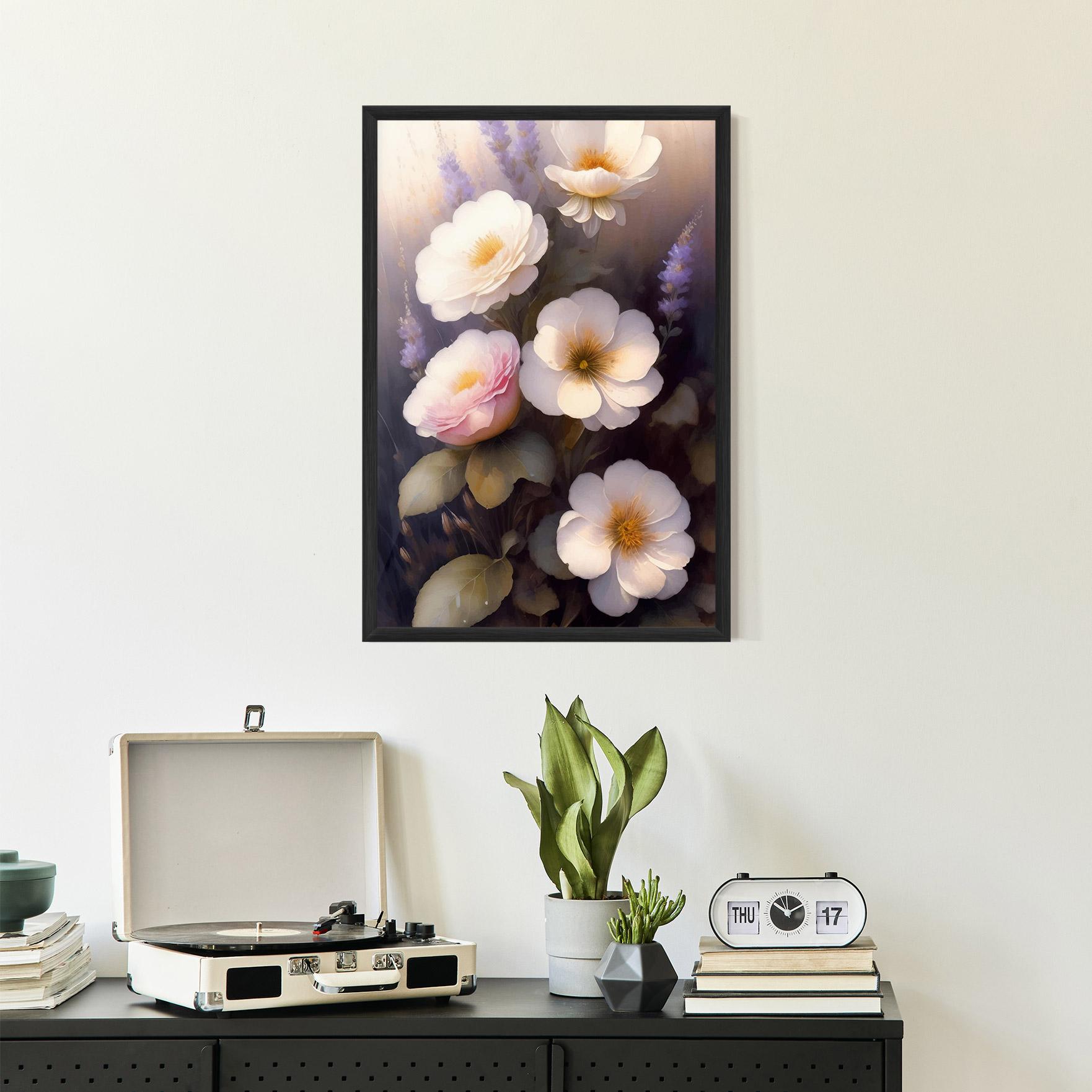 Poster Înrămat Cream Flower Spring mockup 2