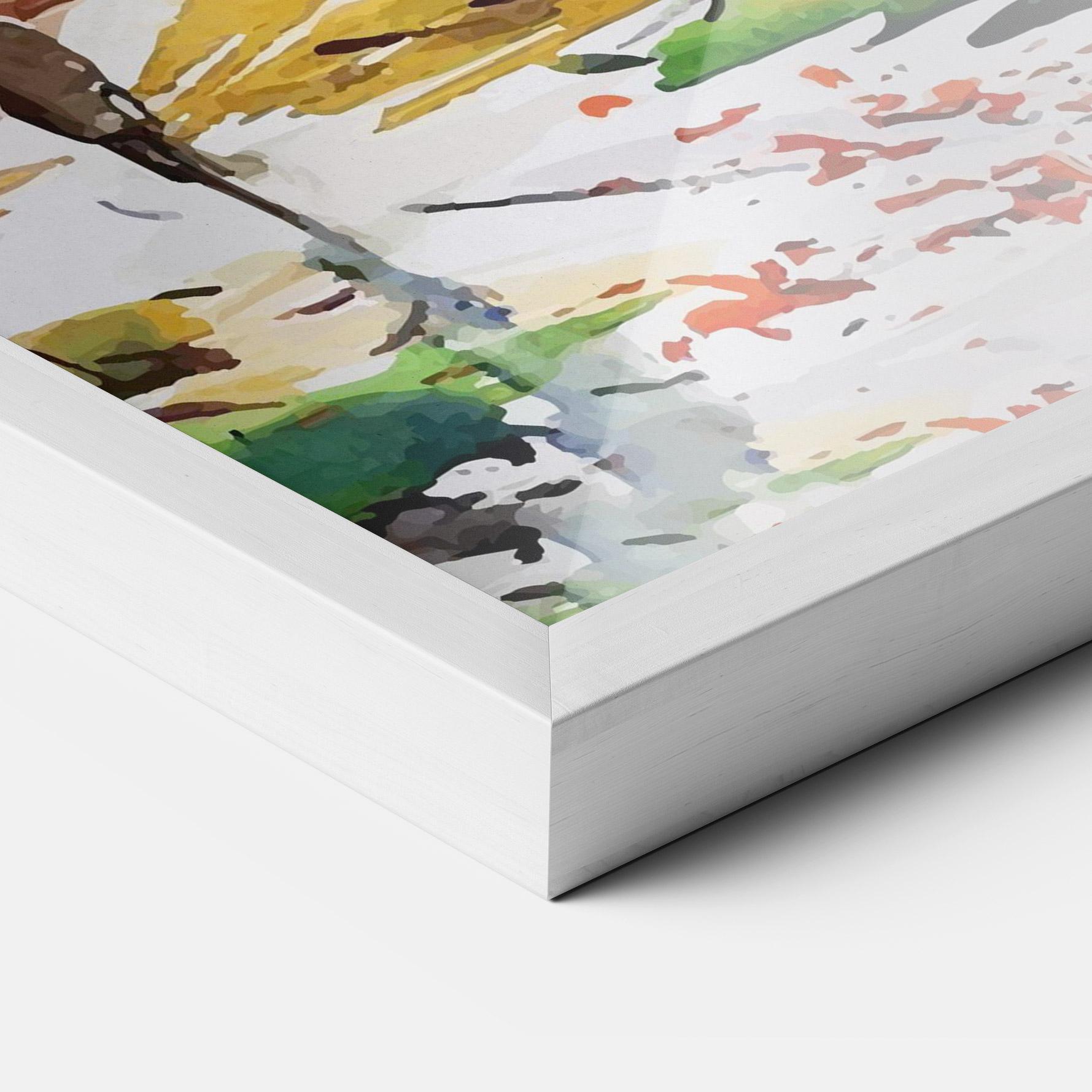 Poster Înrămat Watercolor Spring Tree mockup 3