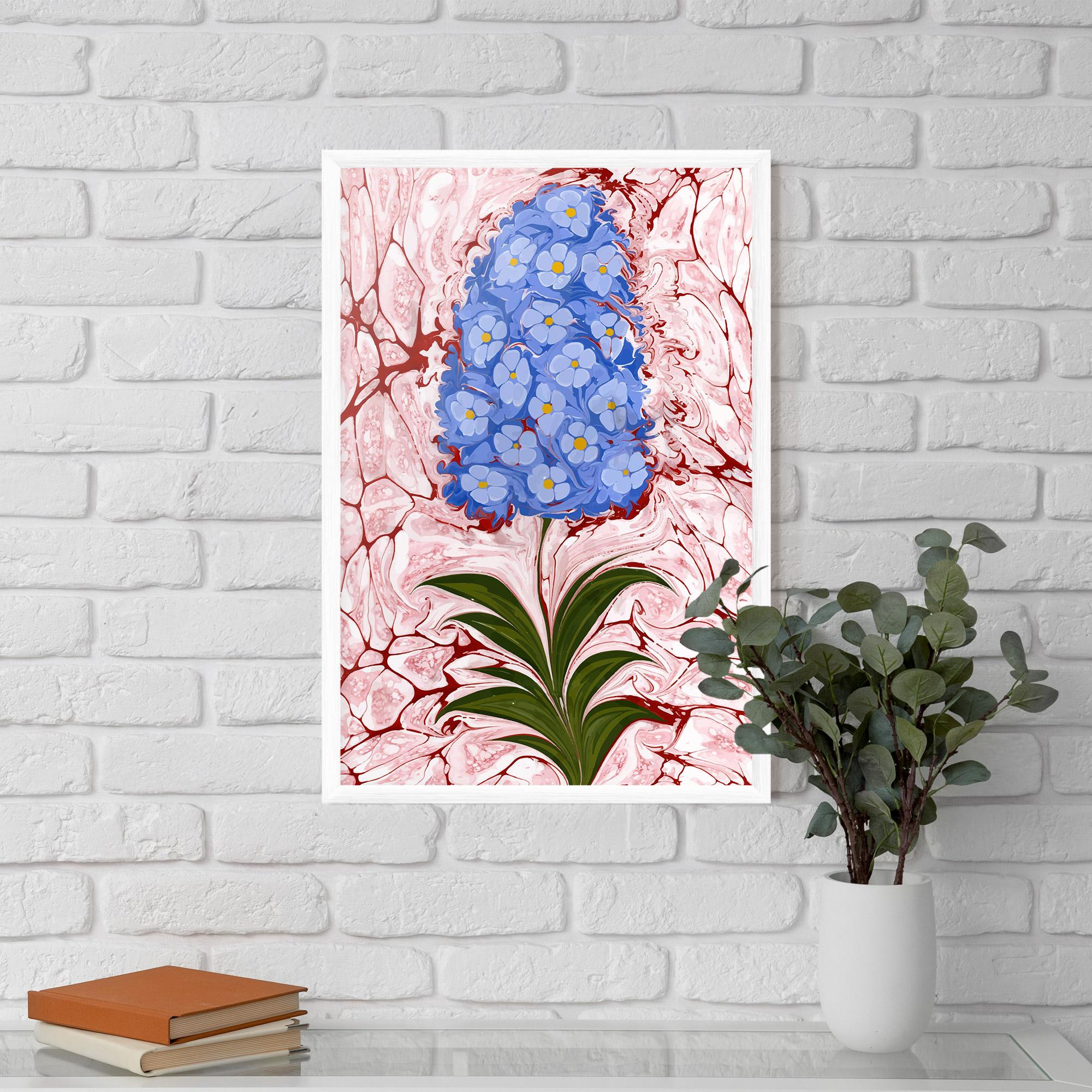 Poster Înrămat Blue Spring Flower mockup 5
