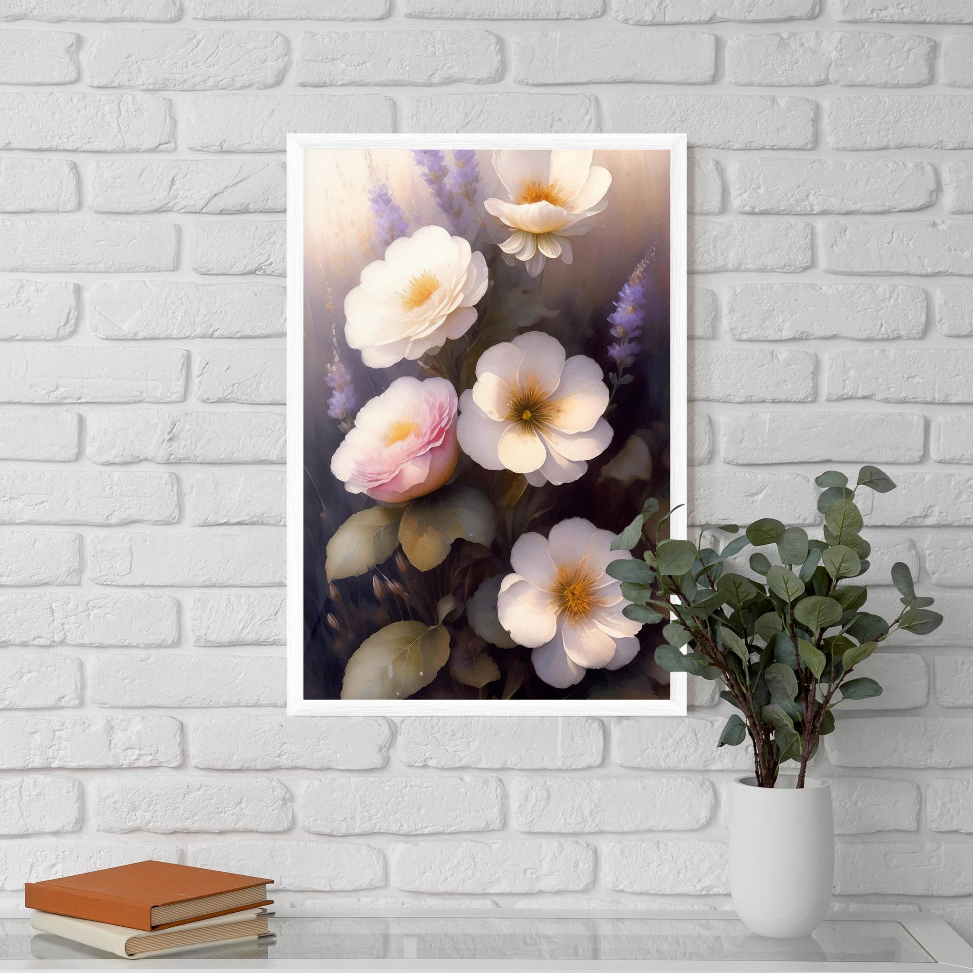 Poster Înrămat Cream Flower Spring mockup 5
