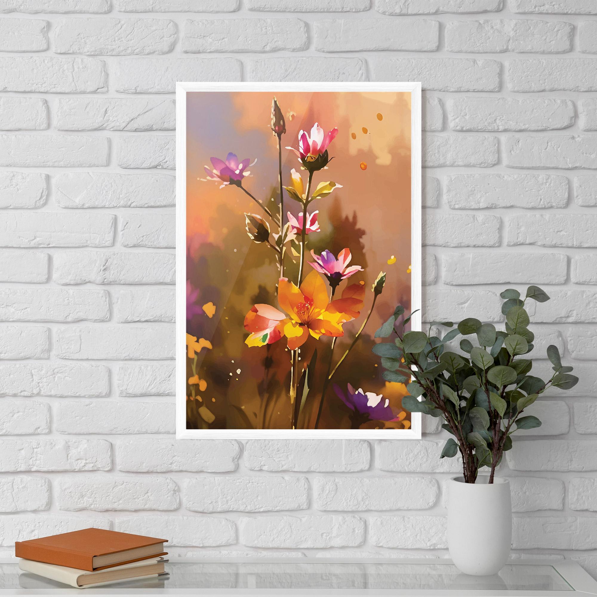 Poster Înrămat Orange Pink Spring mockup 5
