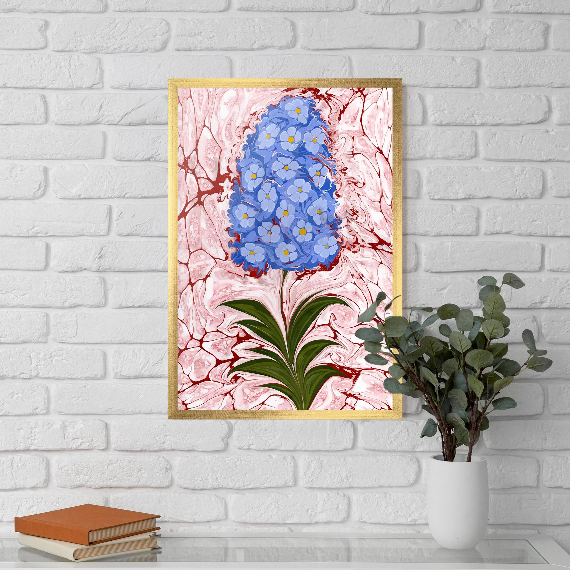 Poster Înrămat Blue Spring Flower mockup 5