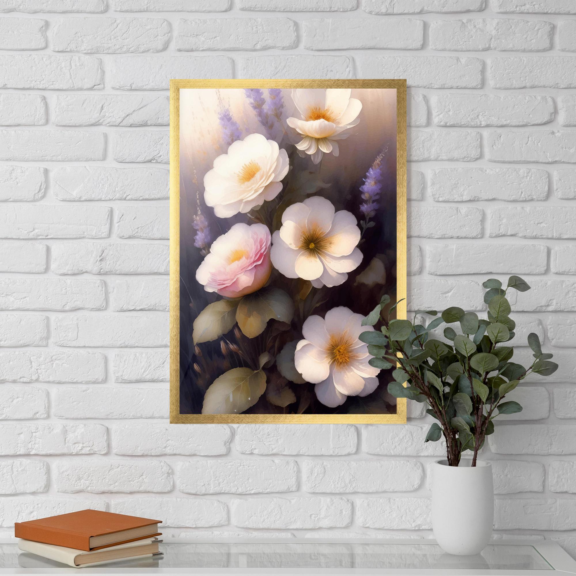 Poster Înrămat Cream Flower Spring mockup 5
