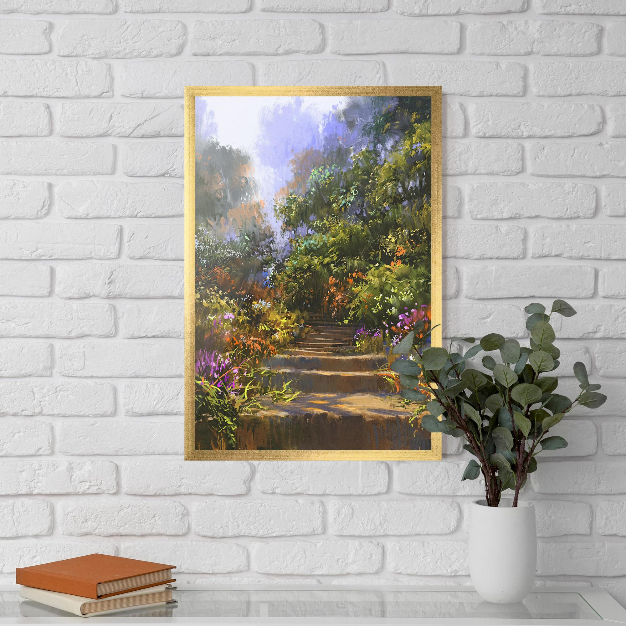 Poster Înrămat Spring Staircase Painting mockup 5
