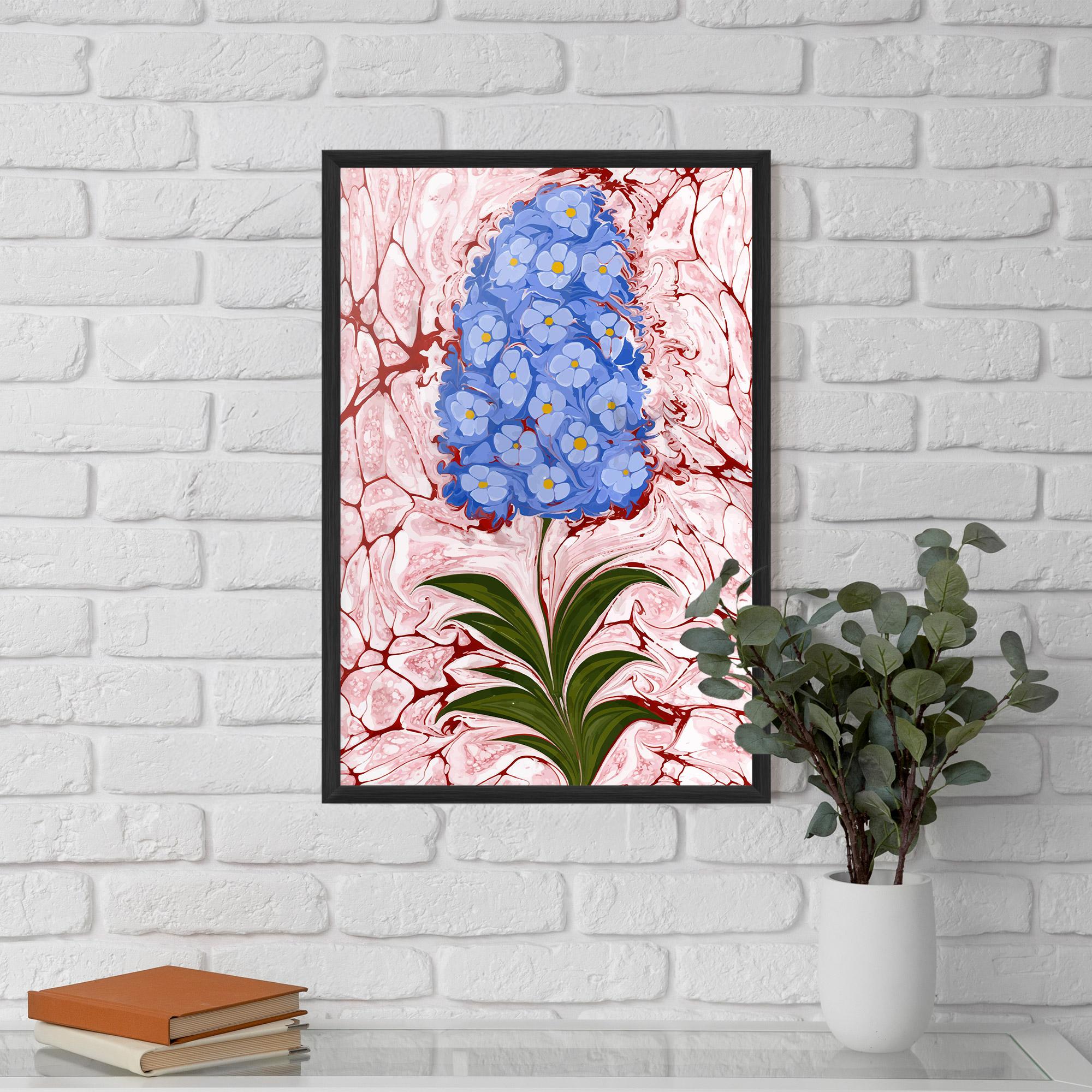 Poster Înrămat Blue Spring Flower mockup 5