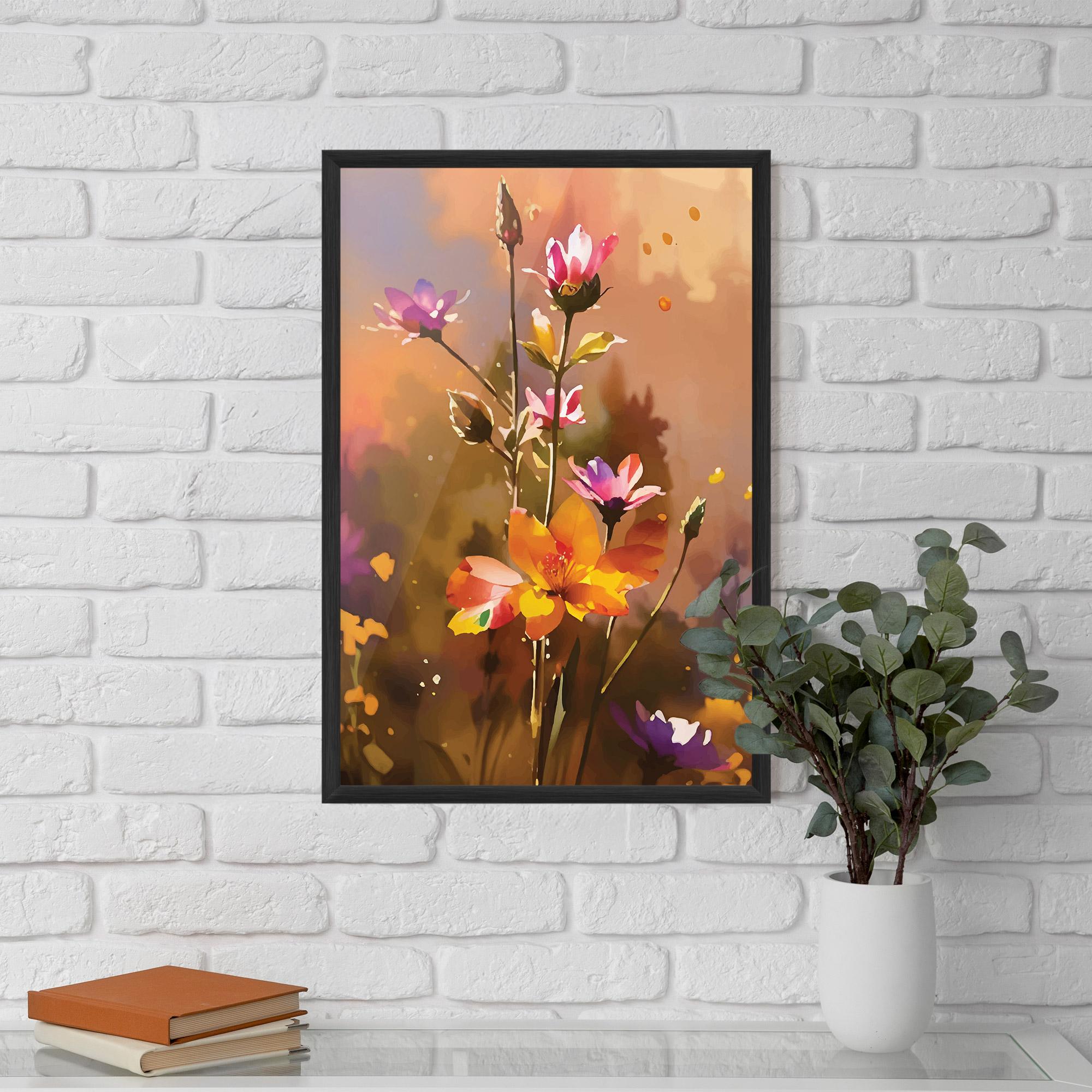 Poster Înrămat Orange Pink Spring mockup 5