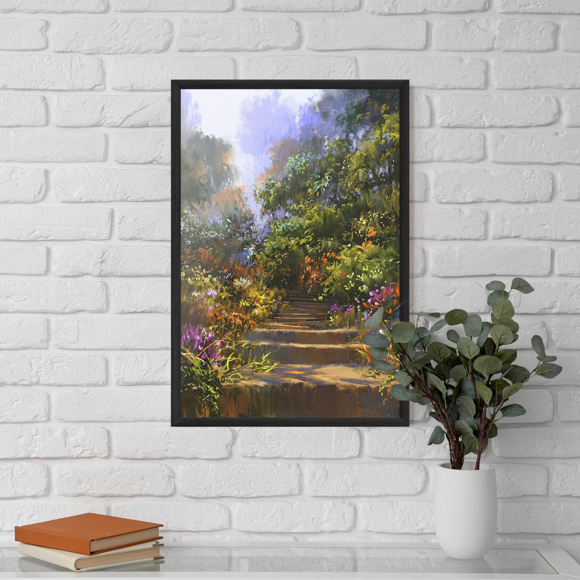 Poster Înrămat Spring Staircase Painting mockup 5
