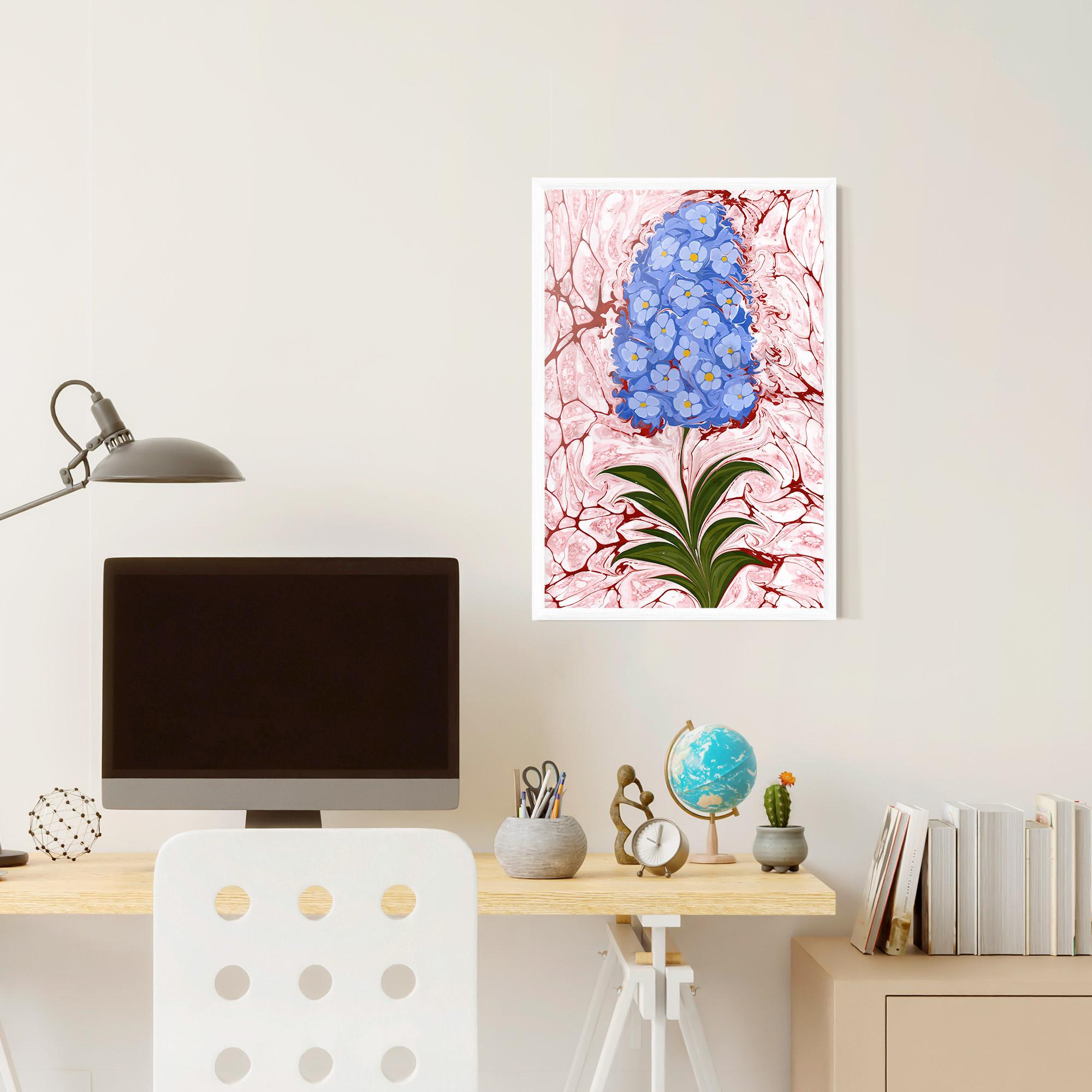 Poster Înrămat Blue Spring Flower mockup 6