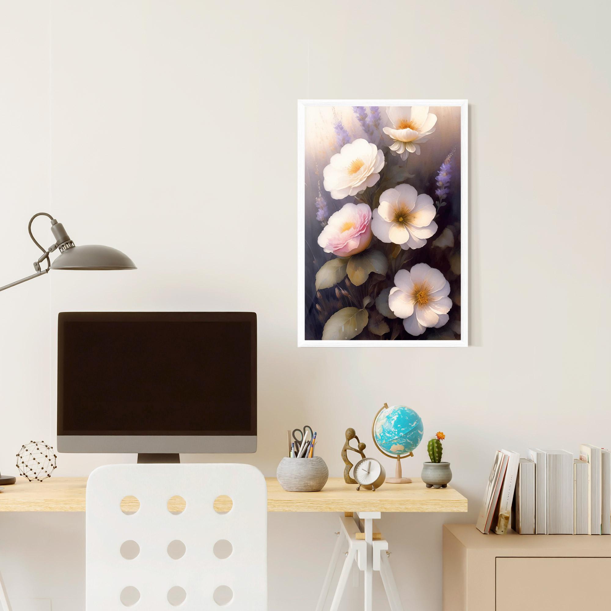 Poster Înrămat Cream Flower Spring mockup 6