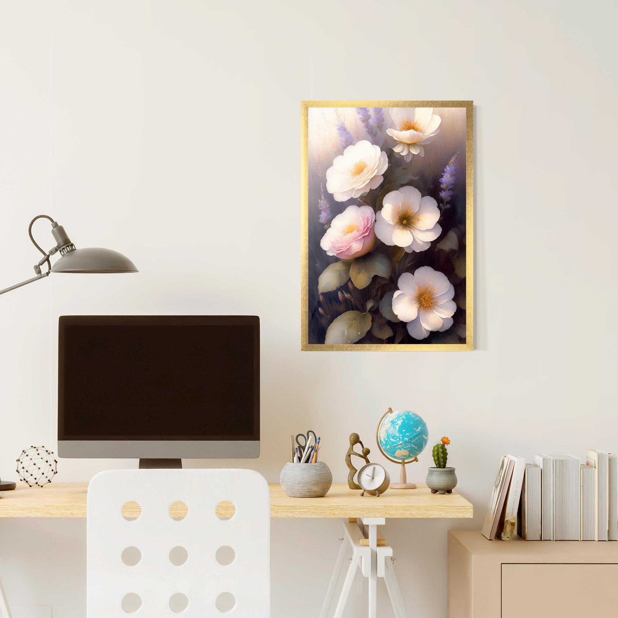 Poster Înrămat Cream Flower Spring mockup 6