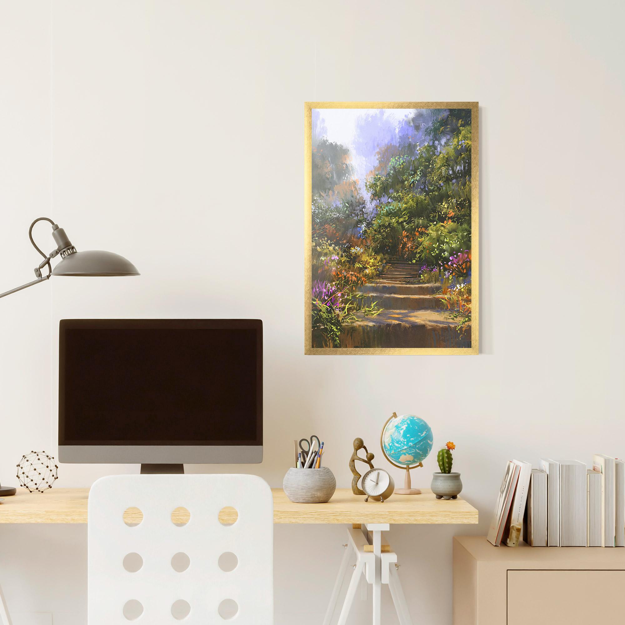 Poster Înrămat Spring Staircase Painting mockup 6