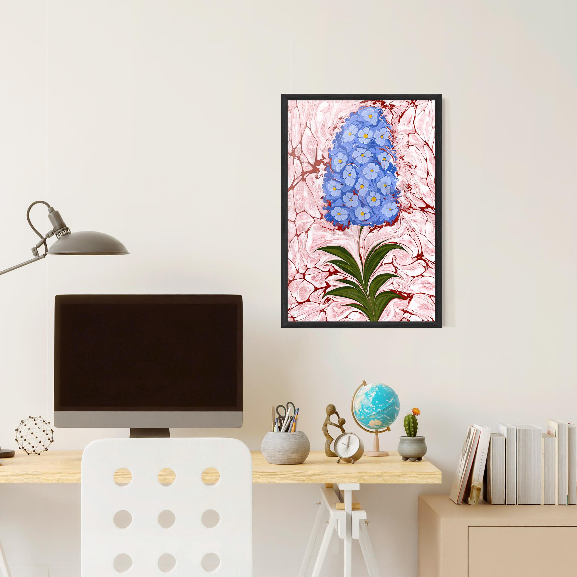 Poster Înrămat Blue Spring Flower mockup 6