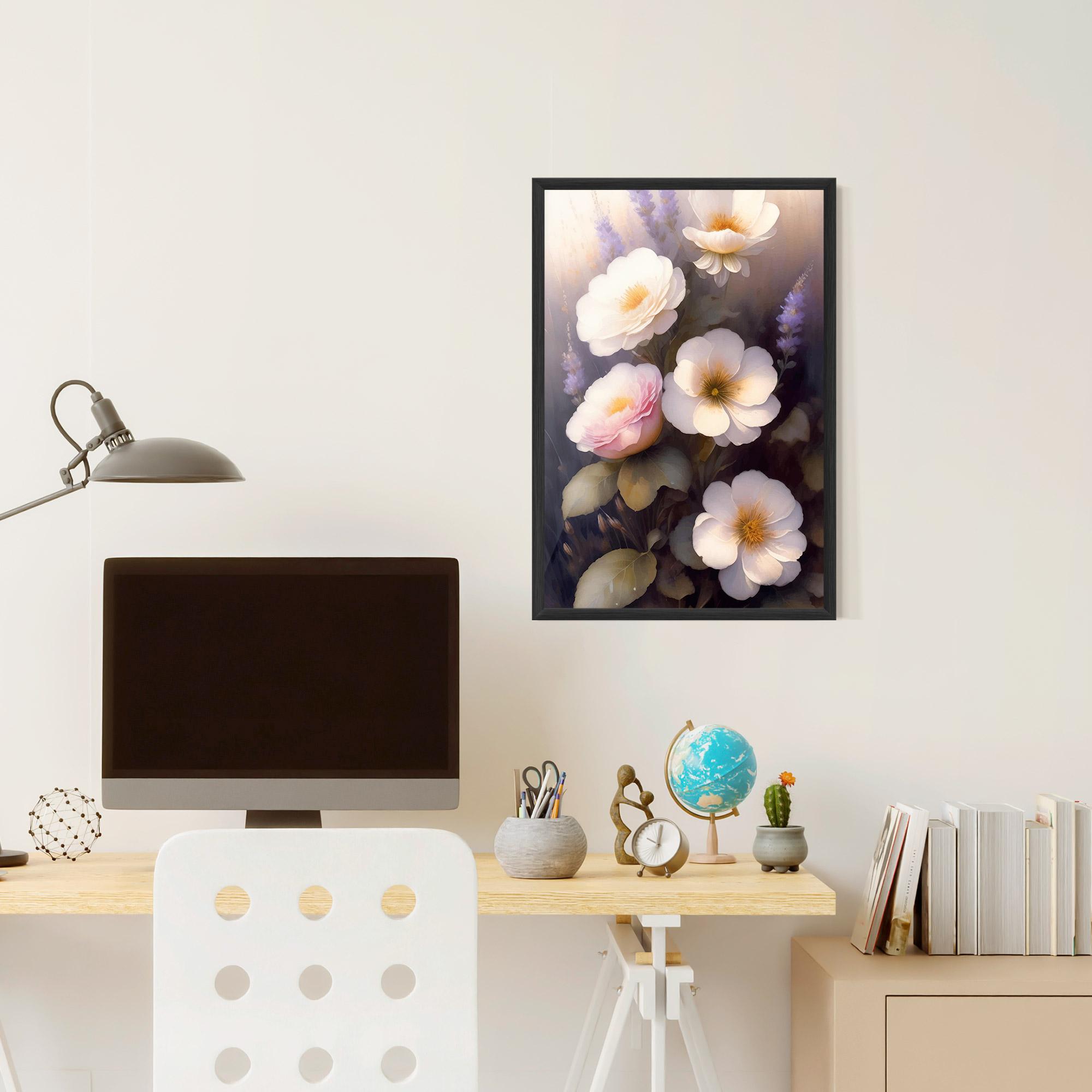 Poster Înrămat Cream Flower Spring mockup 6