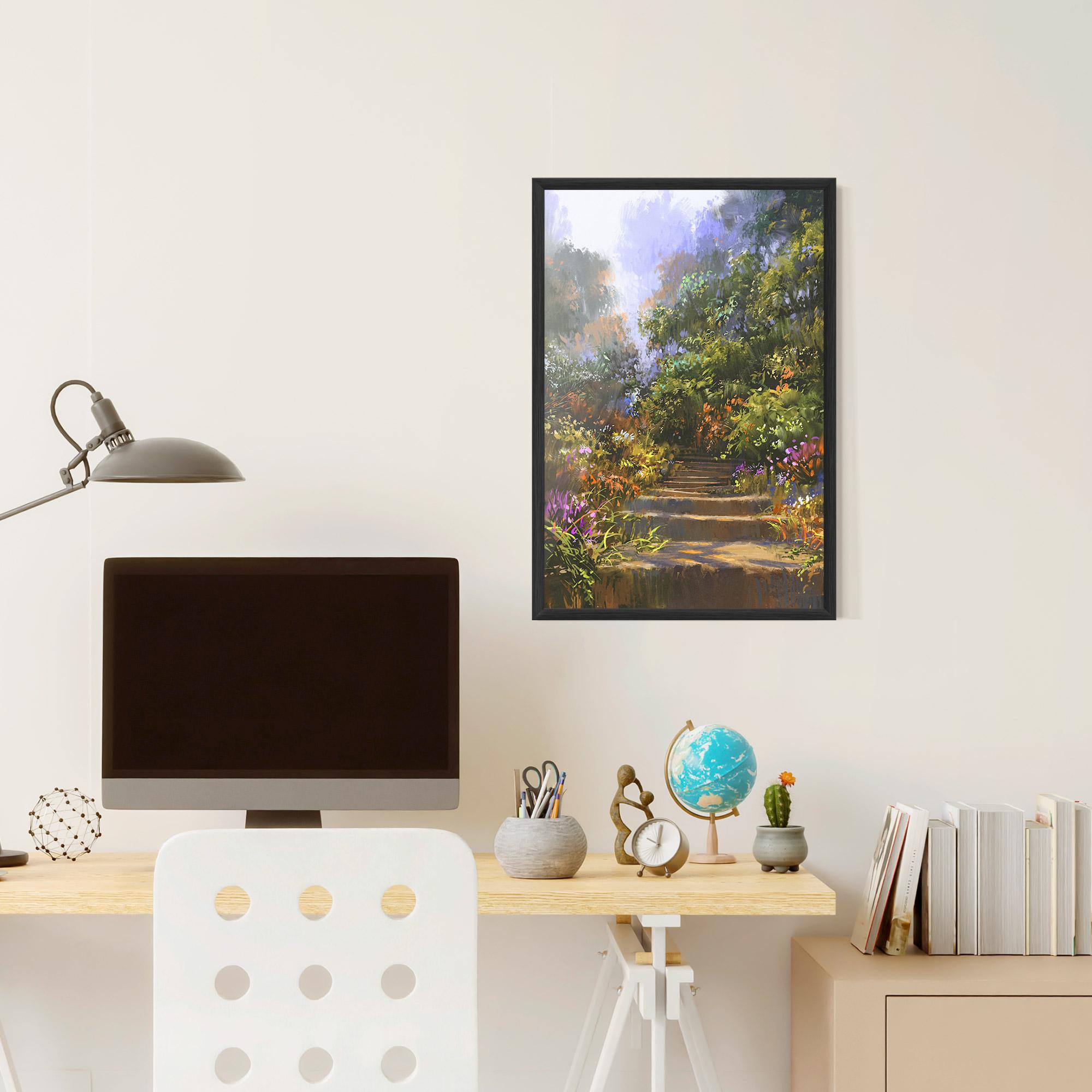 Poster Înrămat Spring Staircase Painting mockup 6