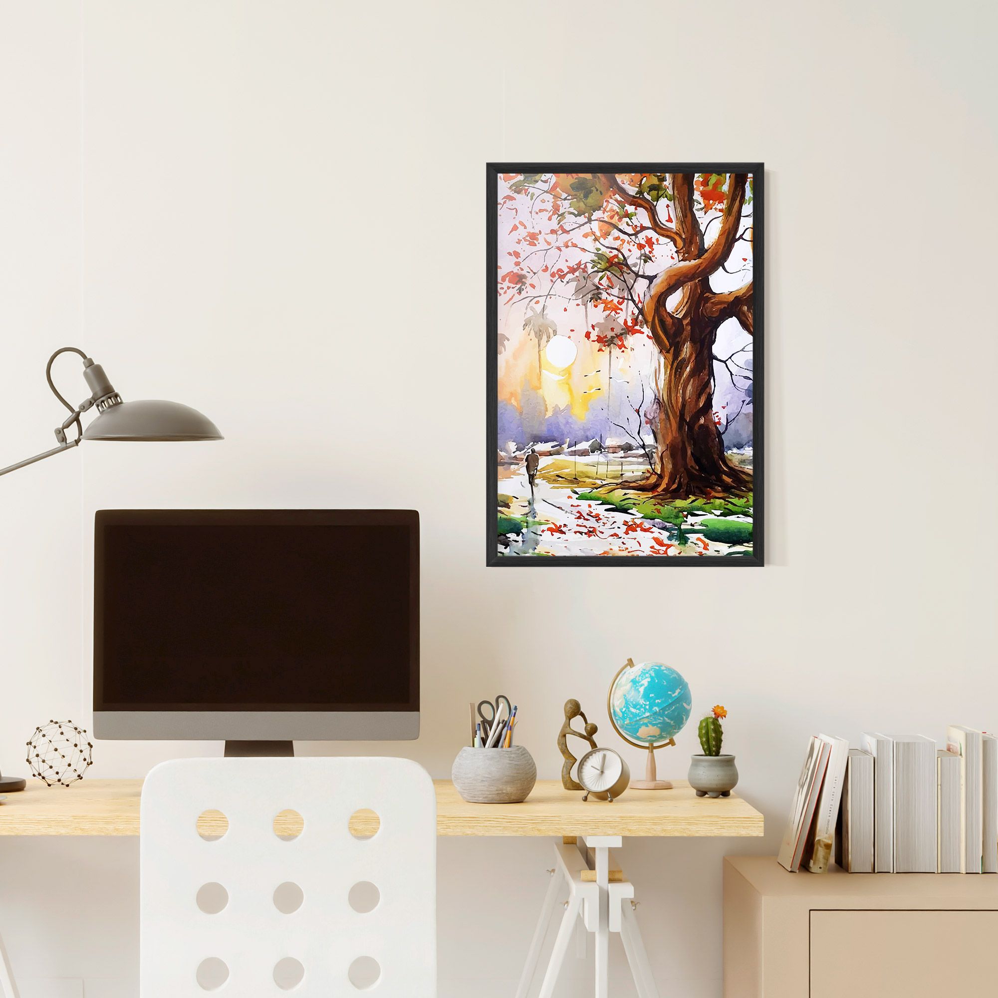 Watercolor Spring Tree mockup 6