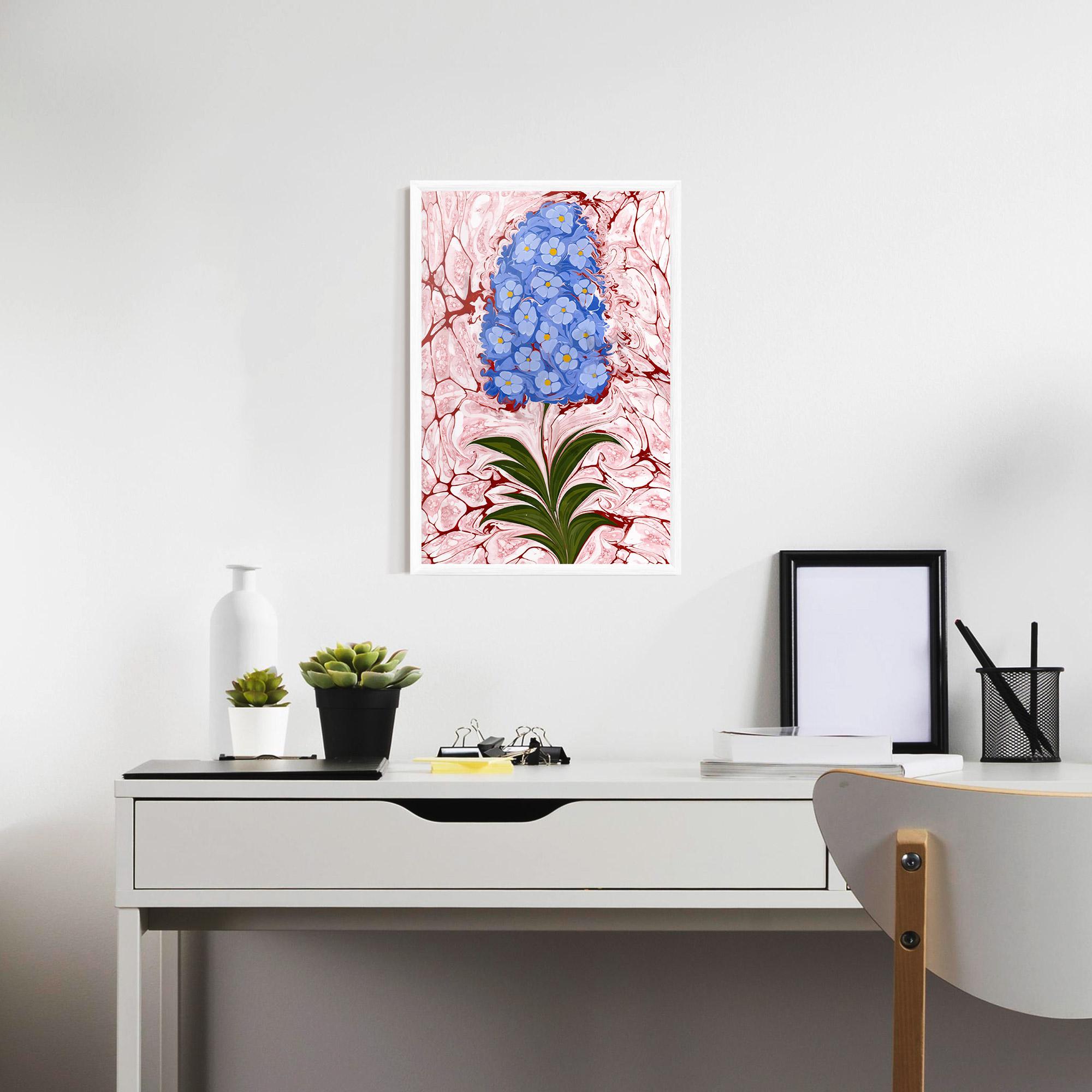 Poster Înrămat Blue Spring Flower mockup 7