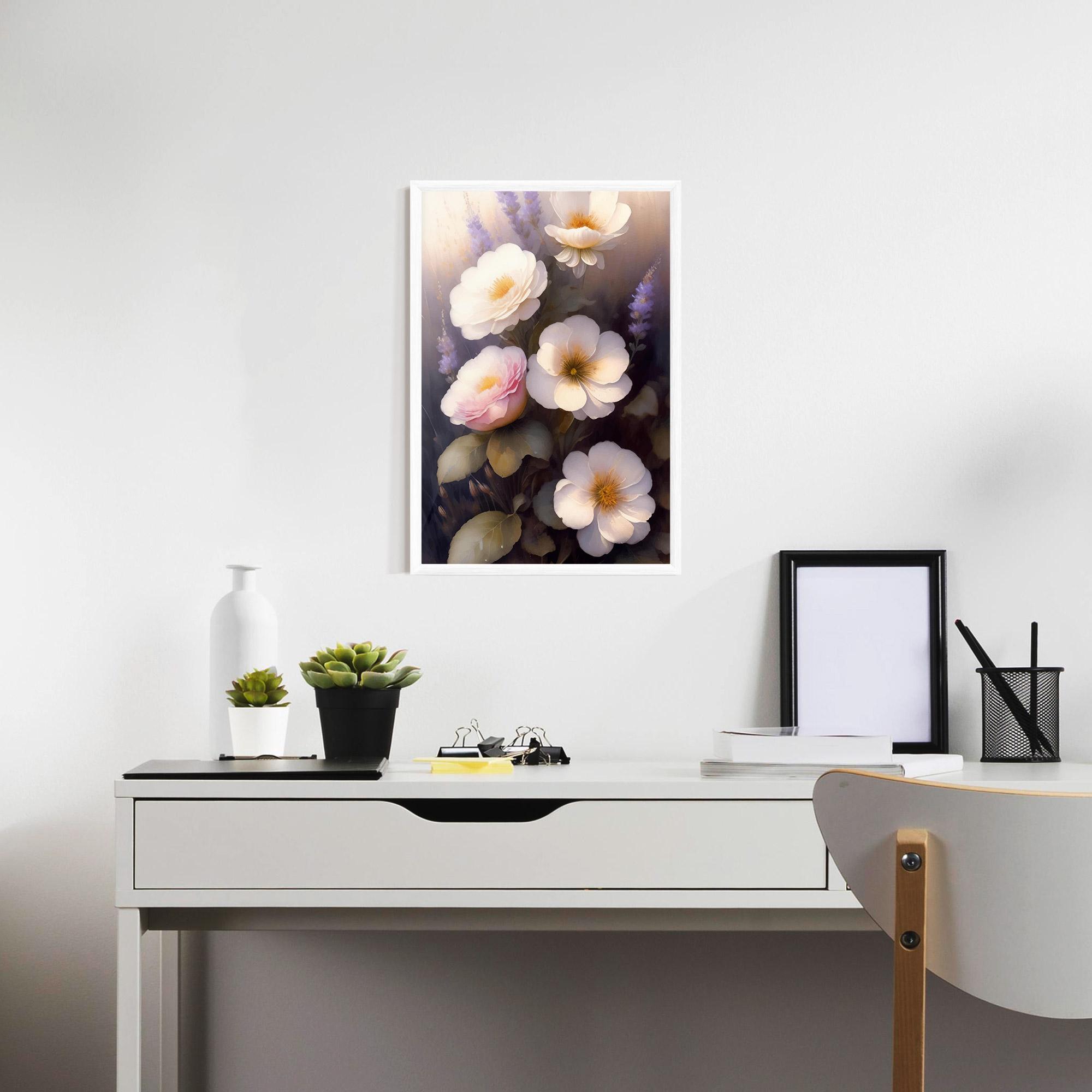 Poster Înrămat Cream Flower Spring mockup 7