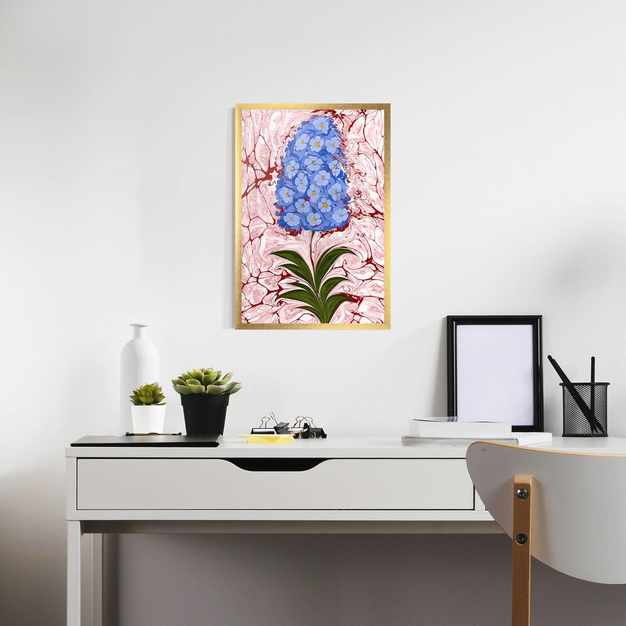 Poster Înrămat Blue Spring Flower mockup 7
