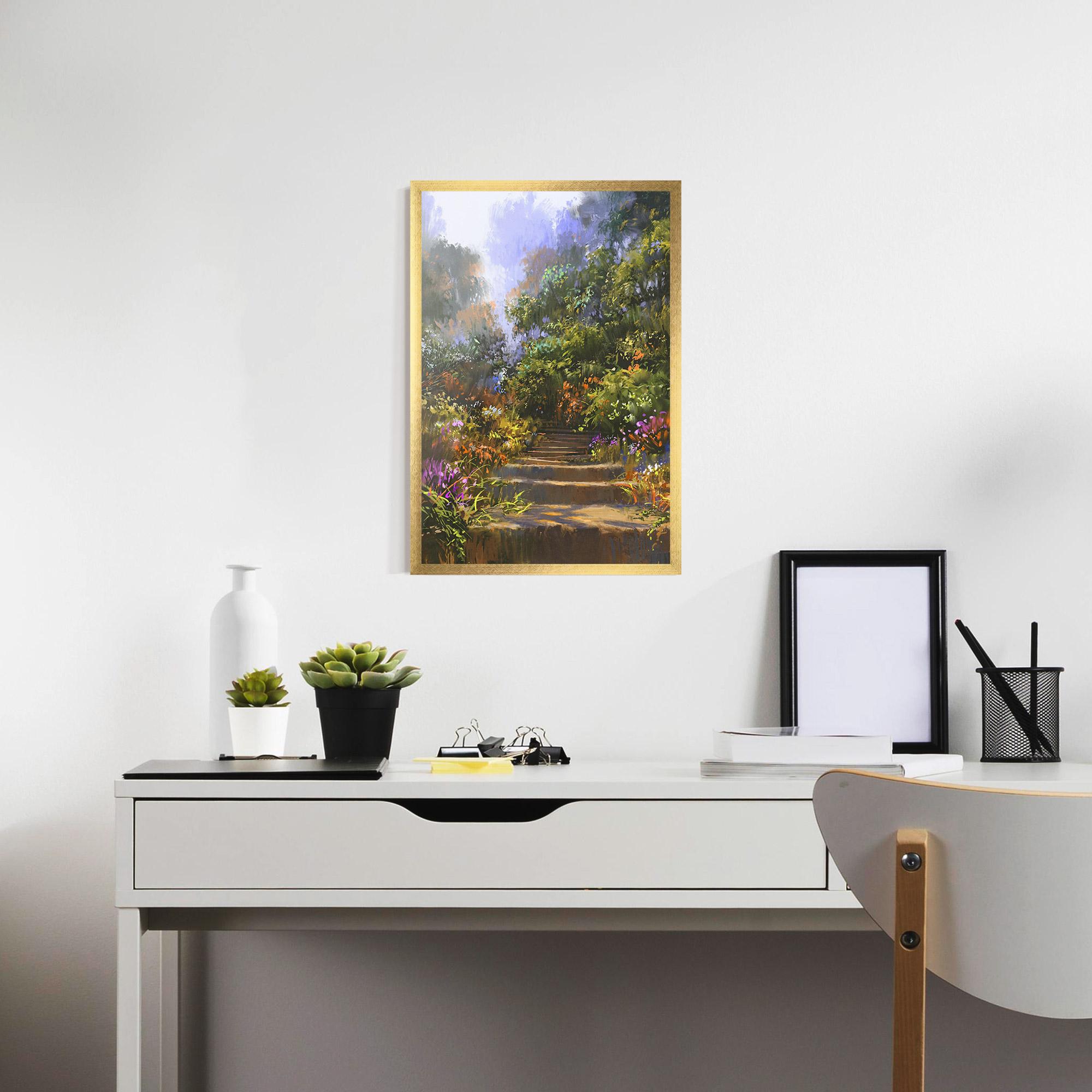 Poster Înrămat Spring Staircase Painting mockup 7