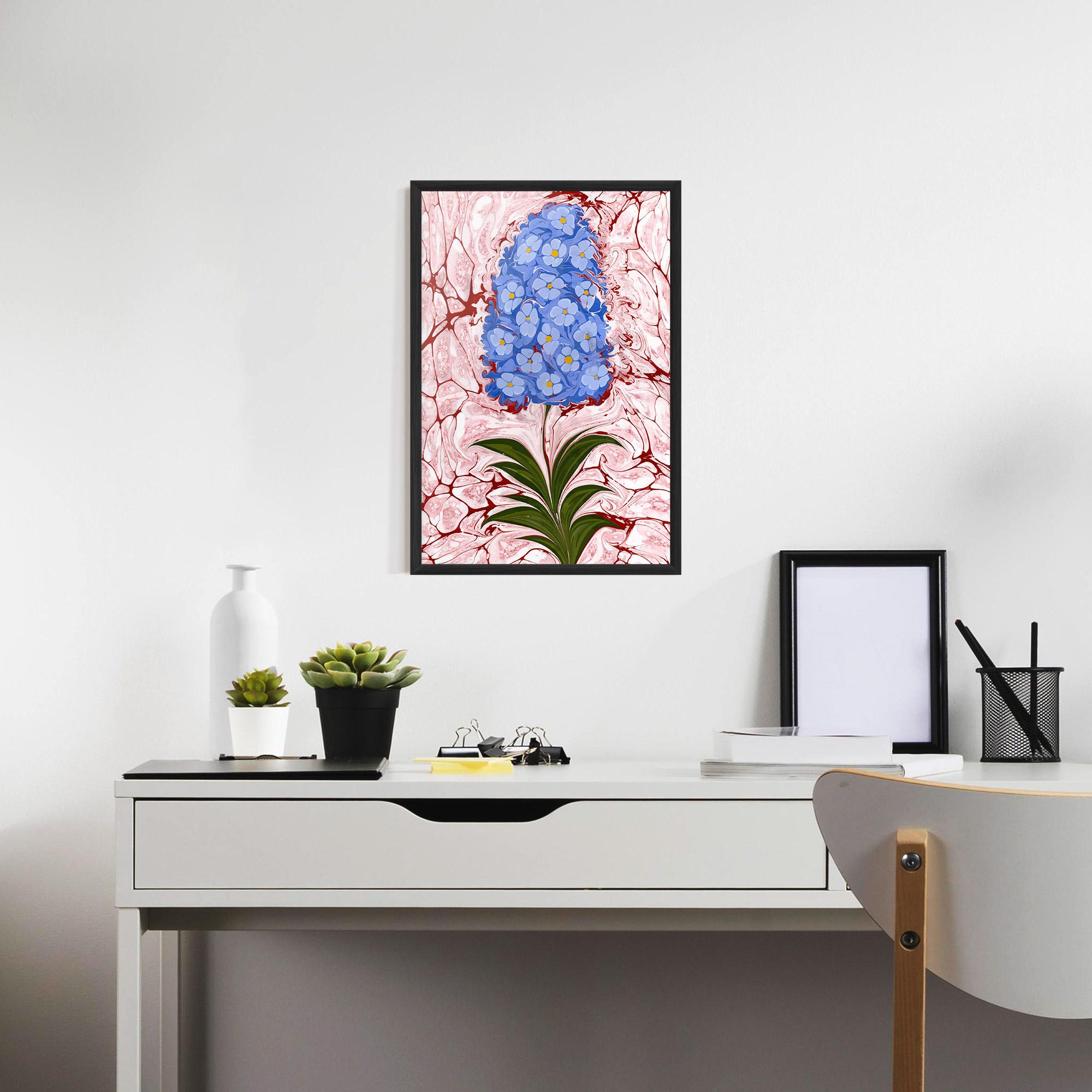 Poster Înrămat Blue Spring Flower mockup 7