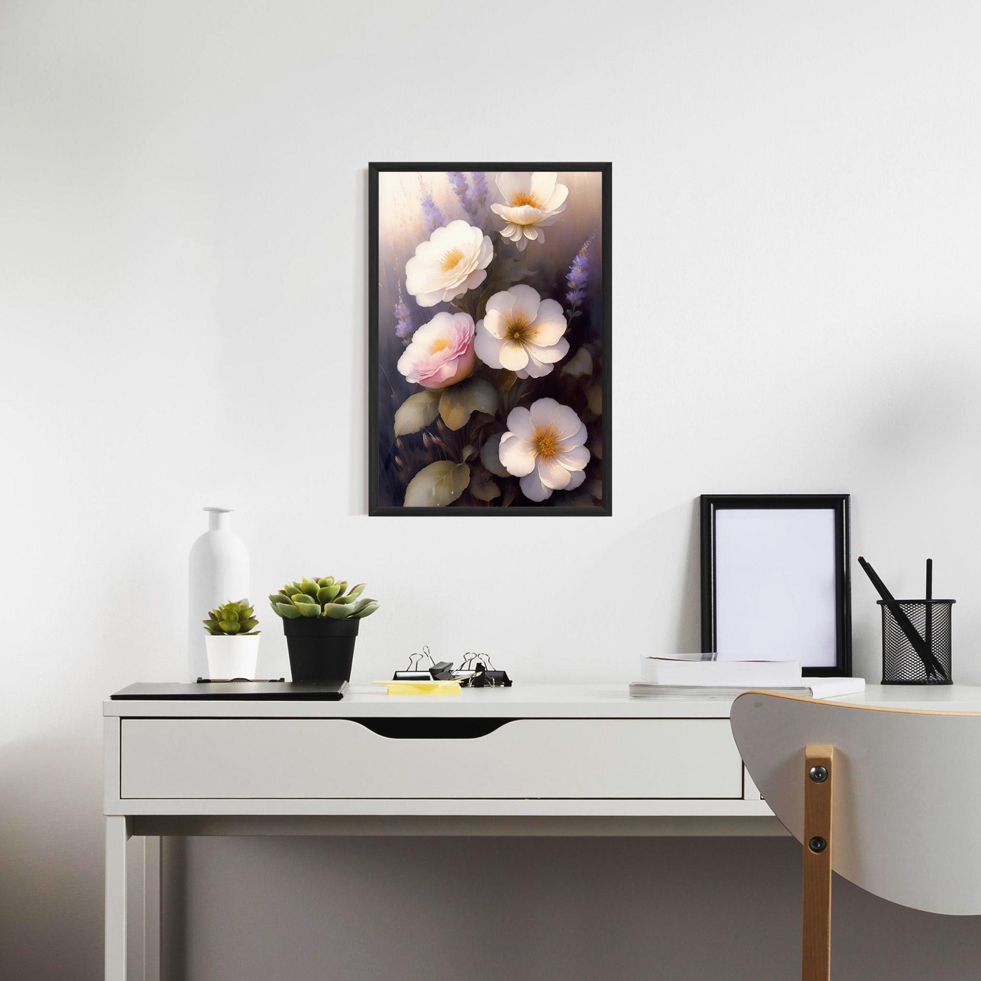 Poster Înrămat Cream Flower Spring mockup 7