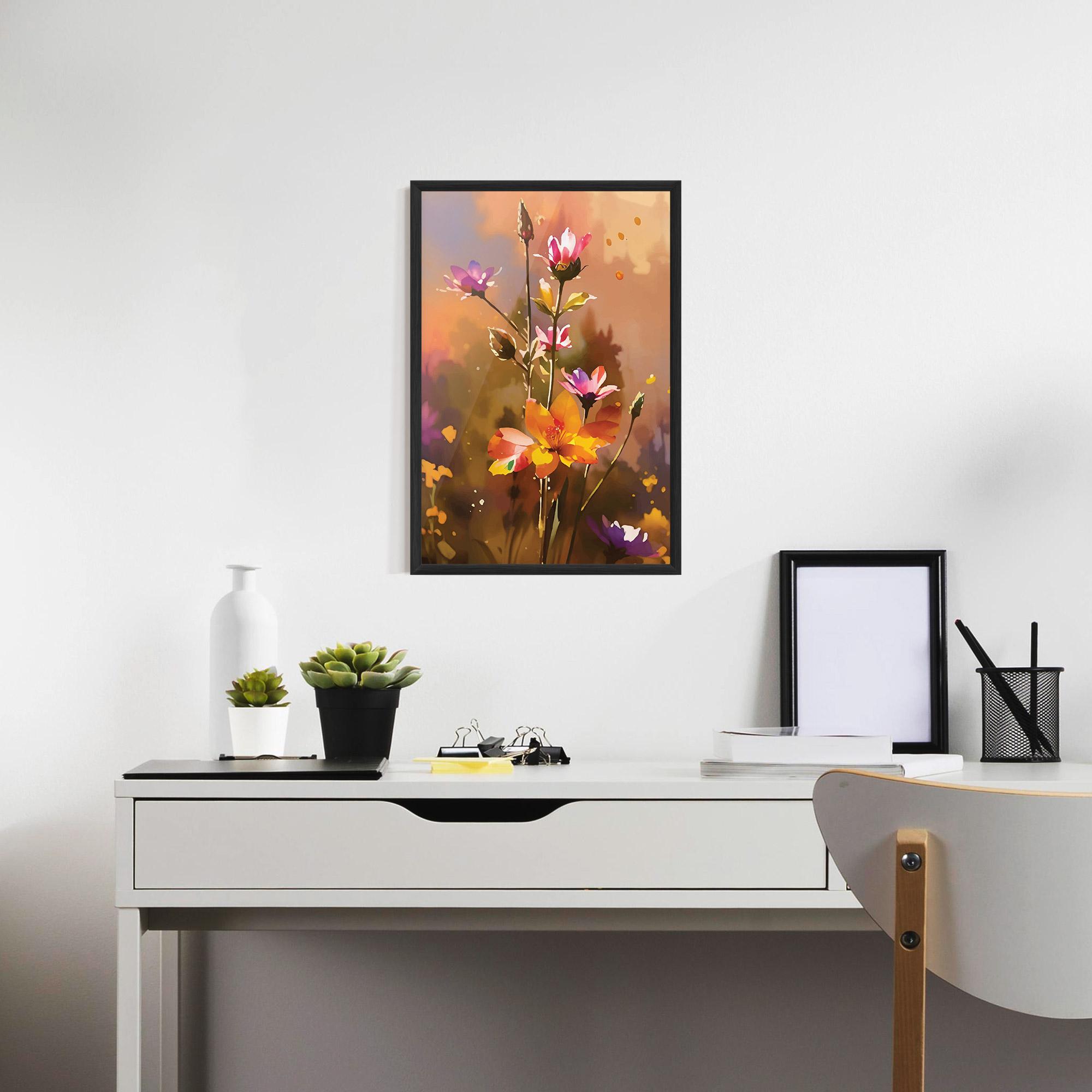 Poster Înrămat Orange Pink Spring mockup 7